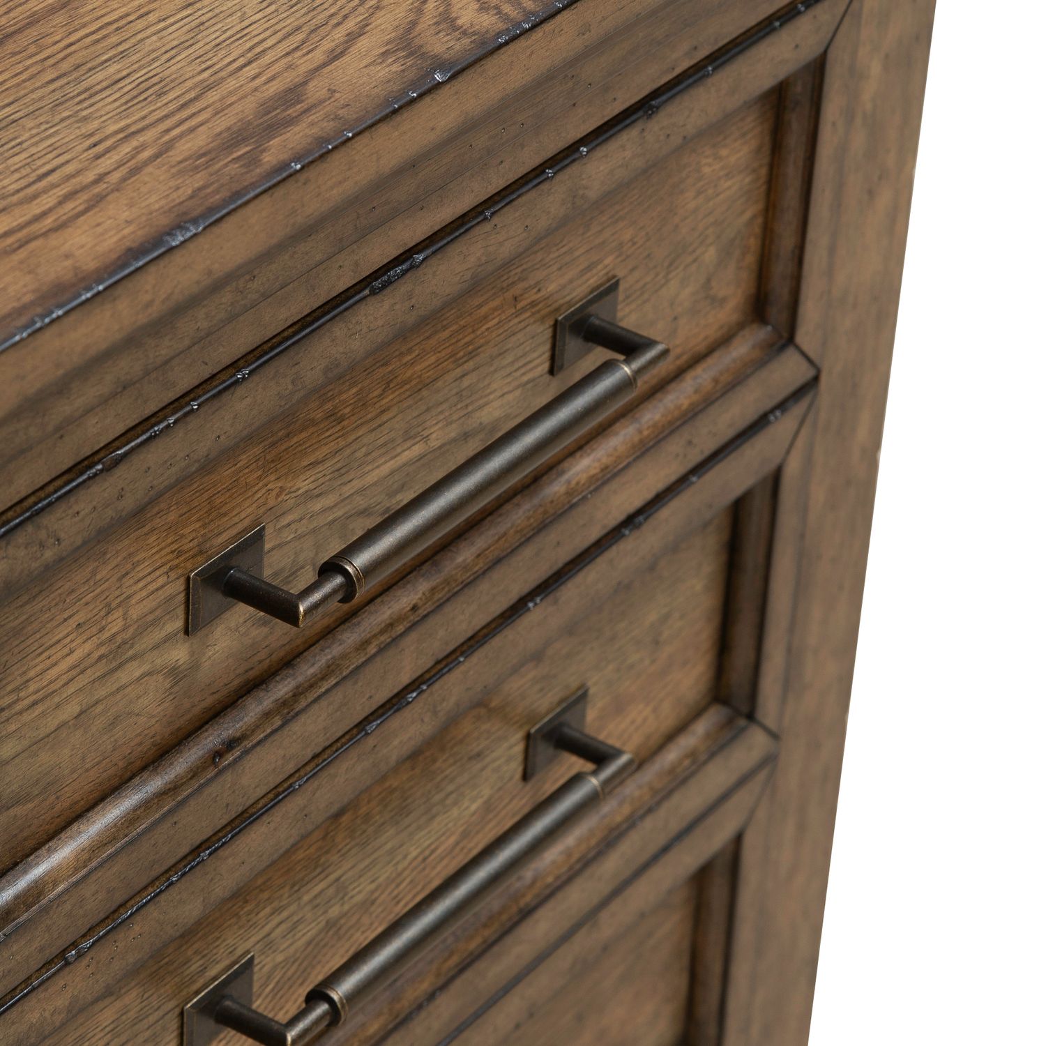 Carolina Park Wood 3-Drawer Nightstand w/Charging Station