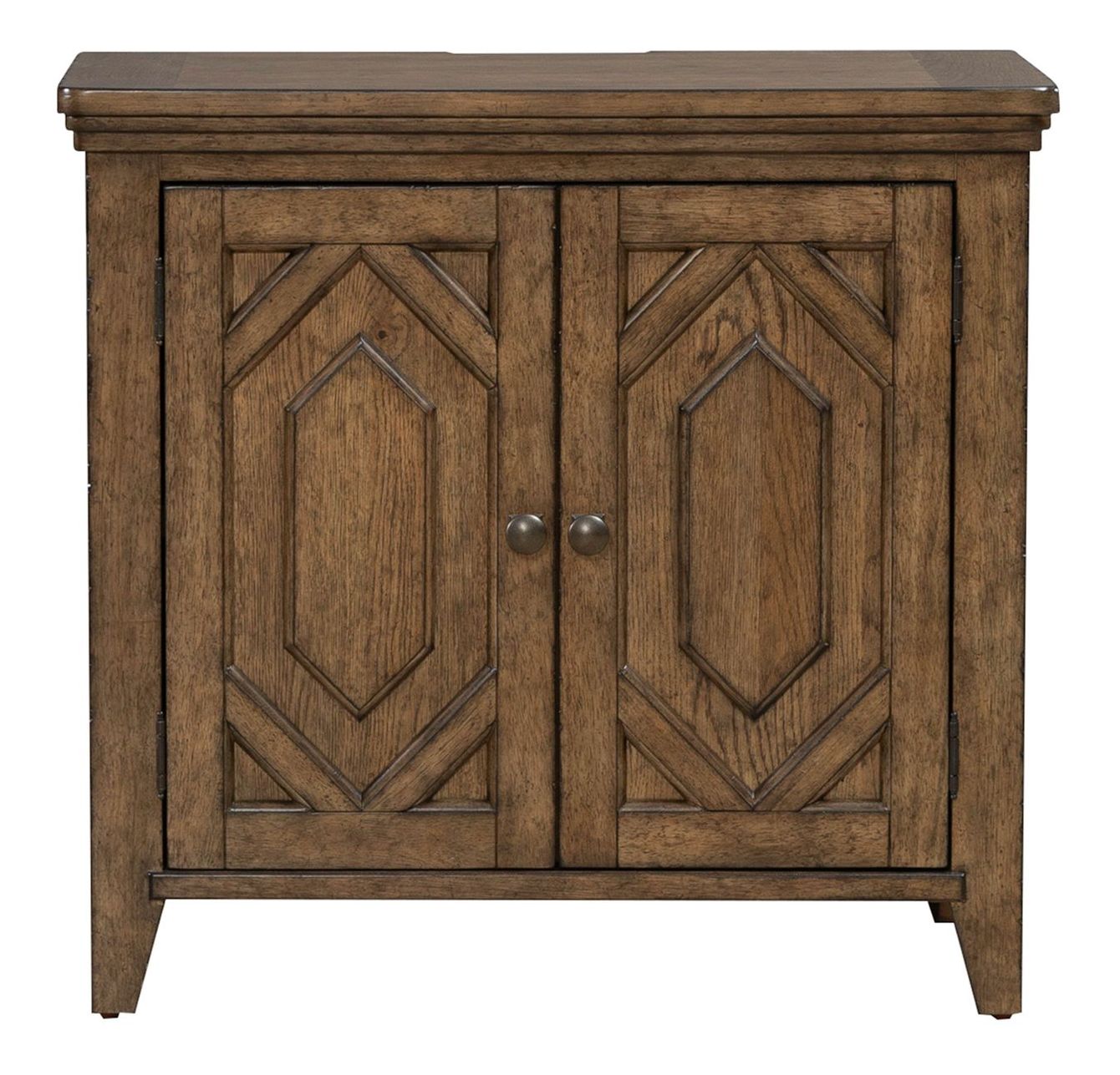 Carolina Park Wood 2-Door Bedside Chest w/Charging Station