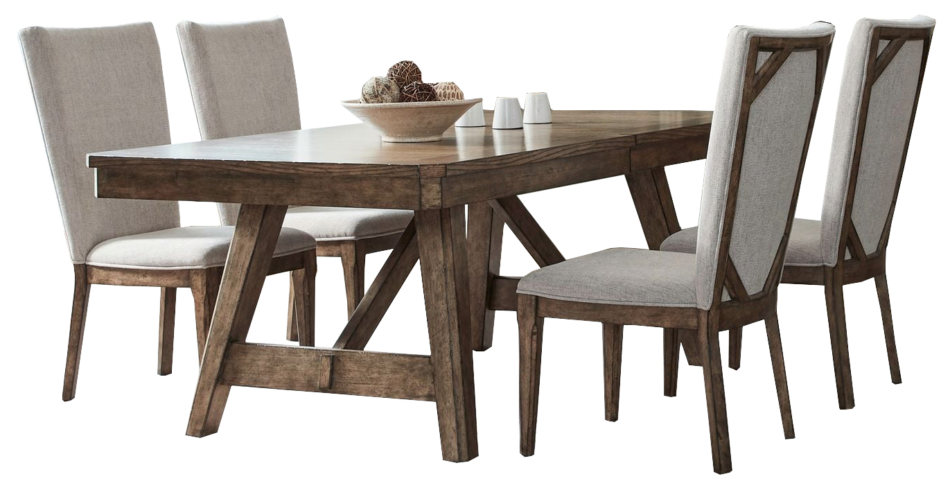 Carolina Park Trestle Dining Set | Extendable Wood Table & Chairs