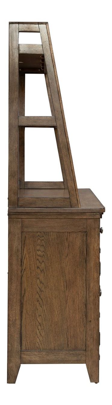Carolina Park Wood 4-Door 3-Drawer Server & Hutch