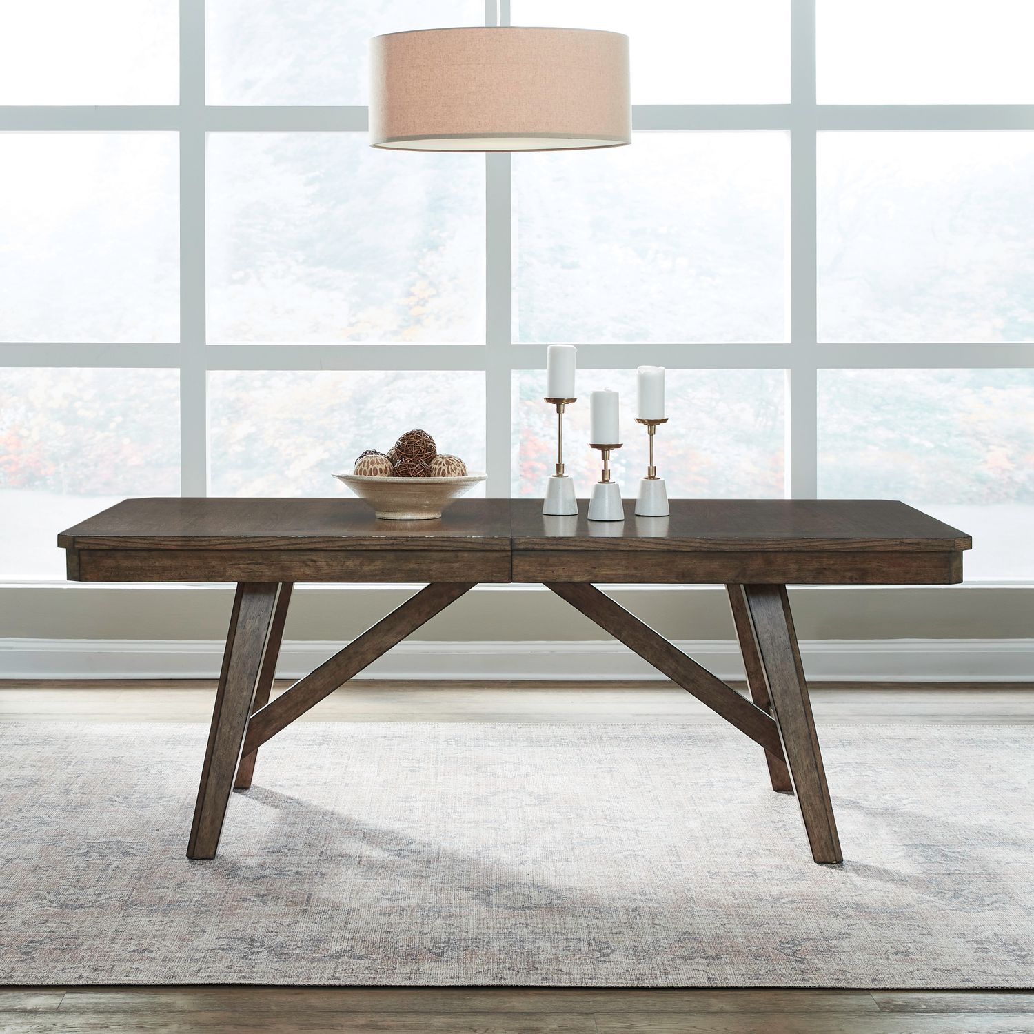 Carolina Park Trestle Dining Set | Extendable Wood Table & Chairs