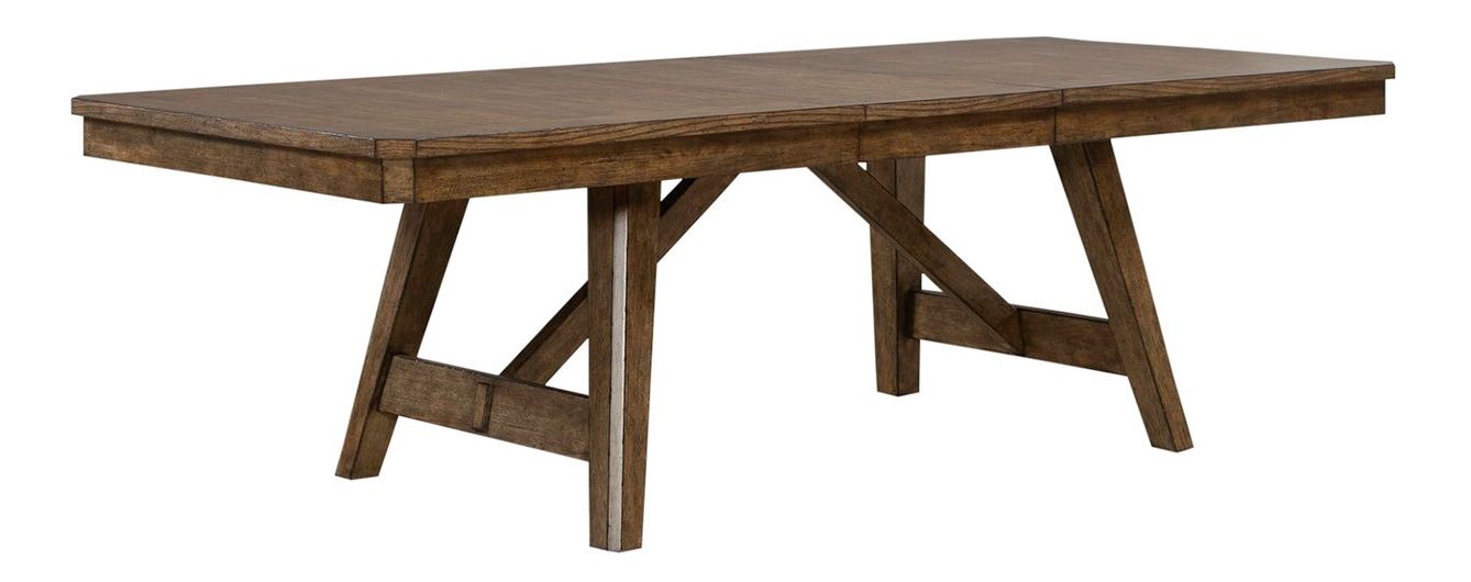 Carolina Park Trestle Dining Set | Extendable Wood Table & Chairs
