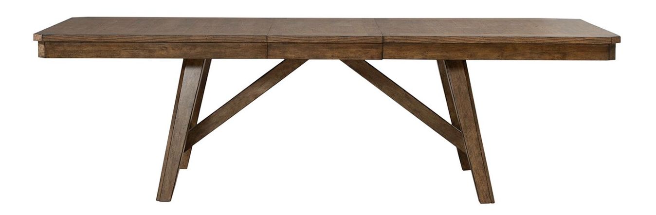 Carolina Park Rectangular Wood Extendable Trestle Dining Table