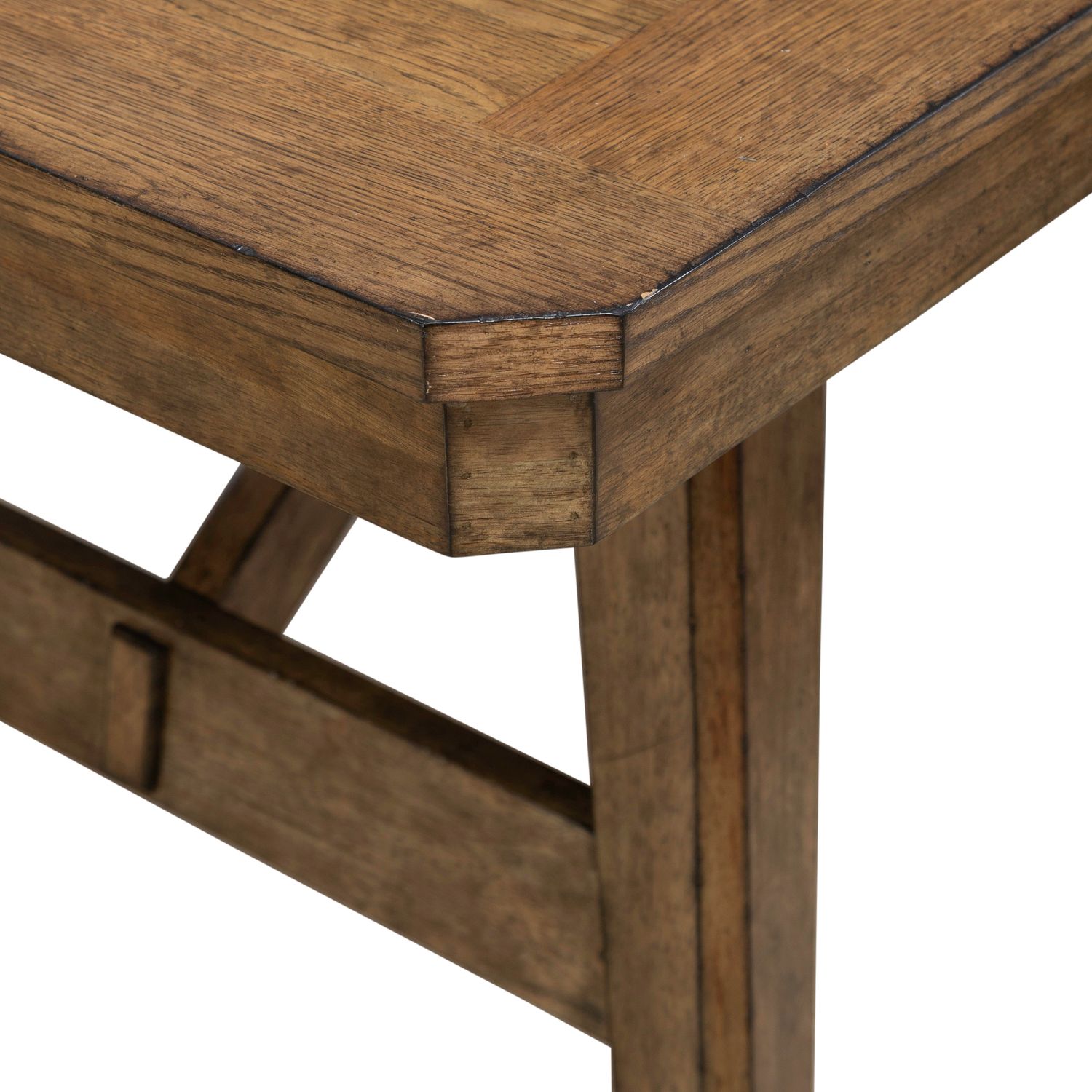 Carolina Park Rectangular Wood Extendable Trestle Dining Table