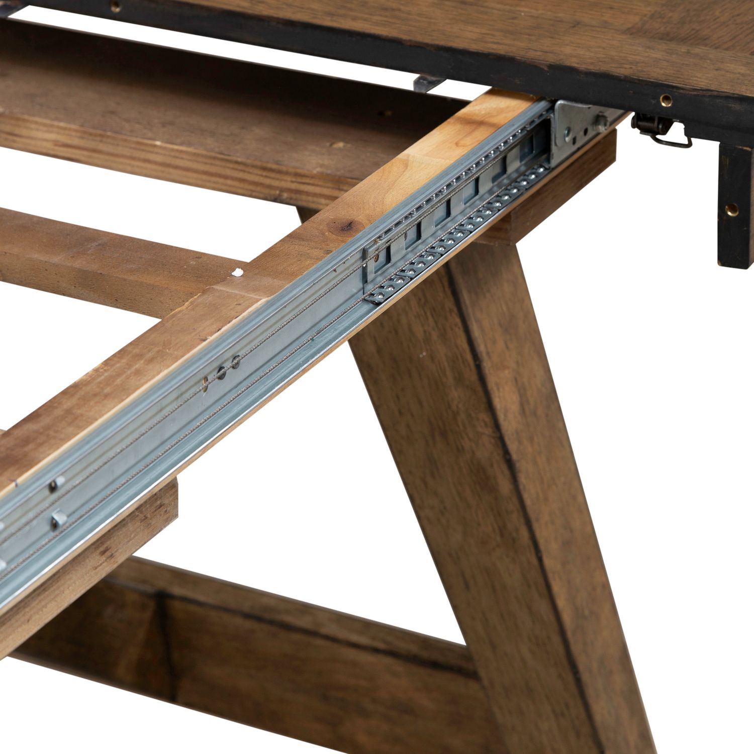 Carolina Park Rectangular Wood Extendable Trestle Dining Table