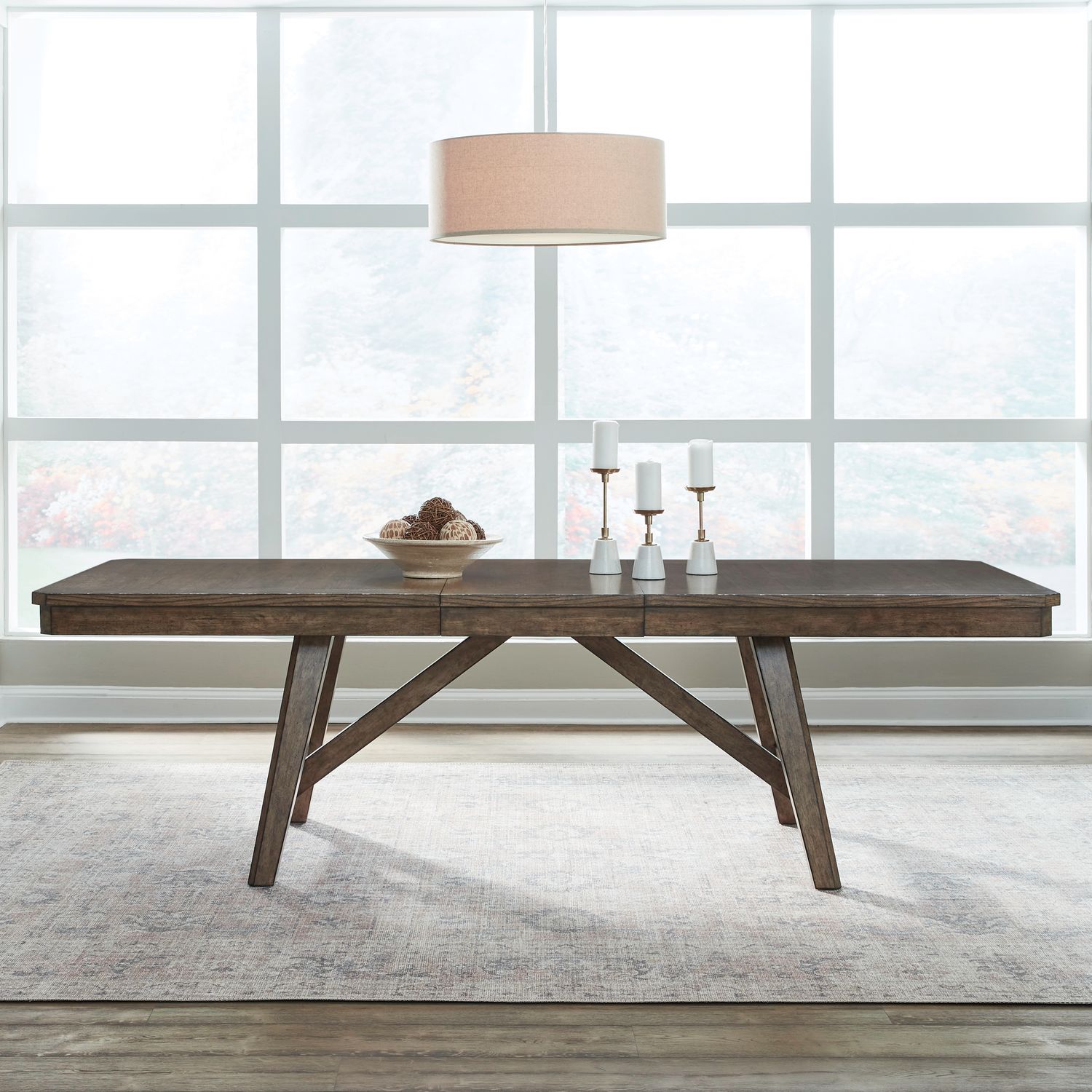 Carolina Park Trestle Dining Set | Extendable Wood Table & Chairs