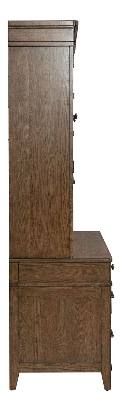 Carolina Park Wood 7-Drawer Credenza & 2-Door Hutch