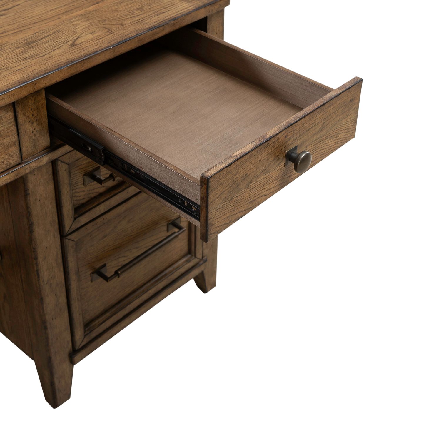 Carolina Park Wood 7-Drawer Jr Executive Credenza