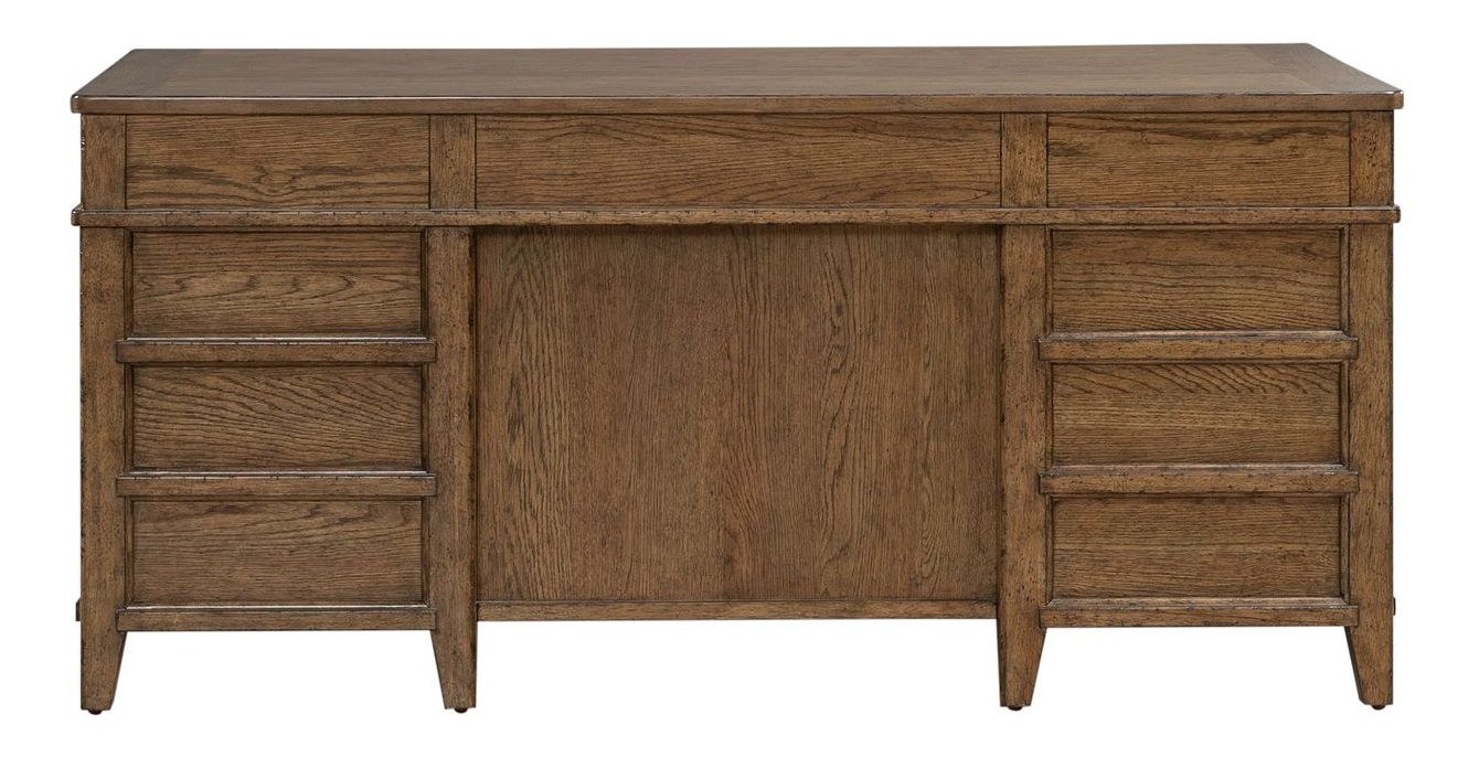 Carolina Park Rectangular Wood 9-Drawer Jr Executive Desk