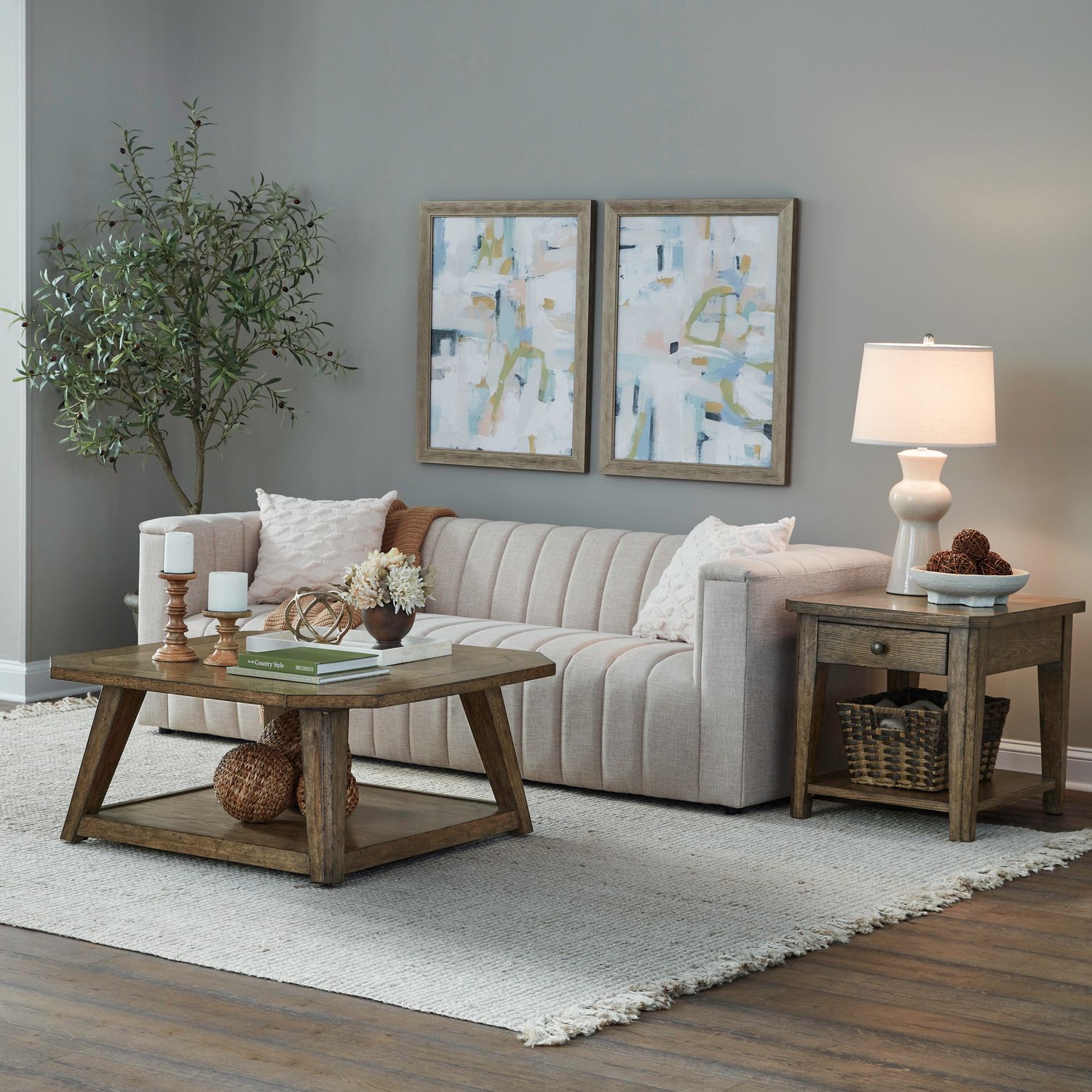 Carolina Park Rectangular Wood 1-Drawer End Table