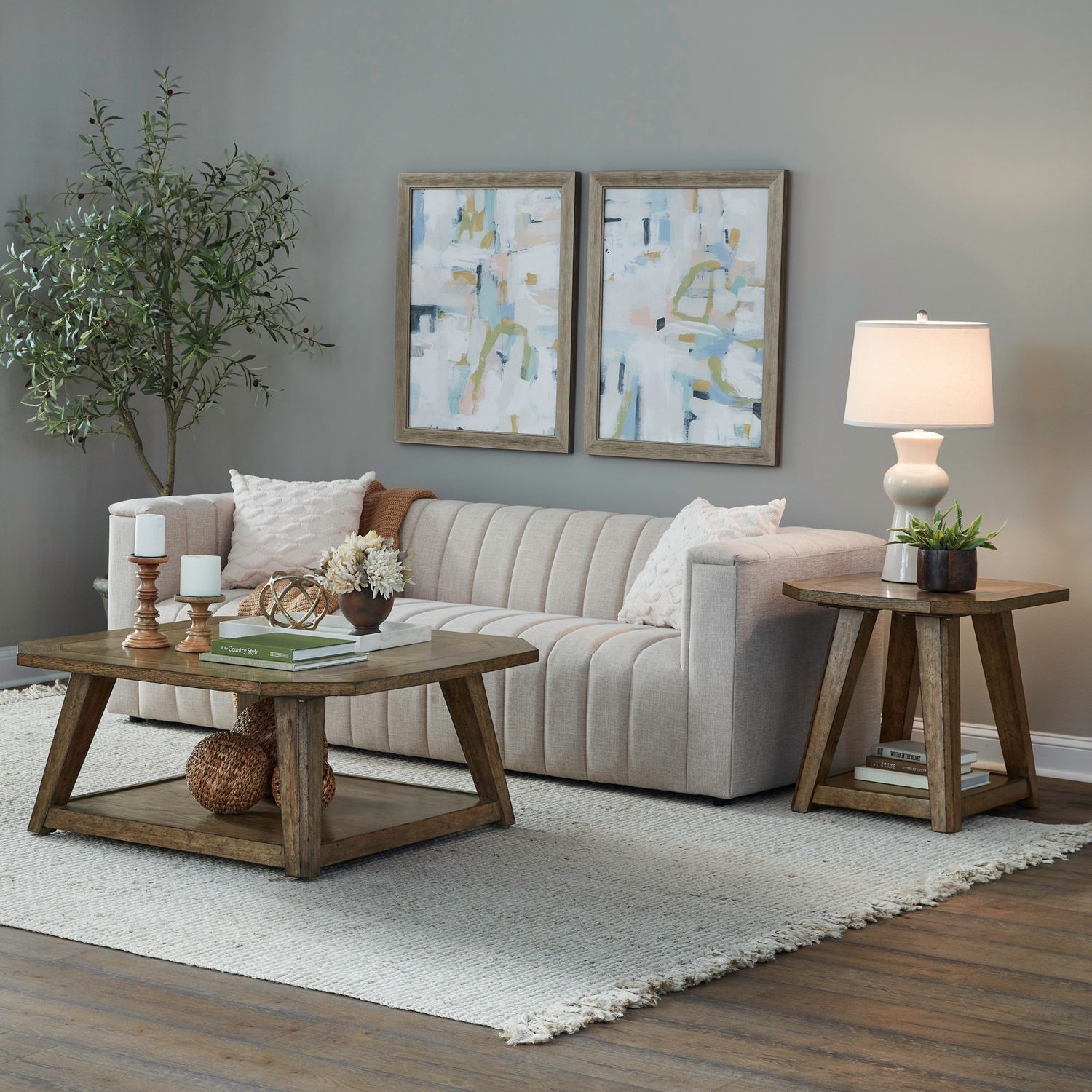Carolina Park Octagonal Wood End Table