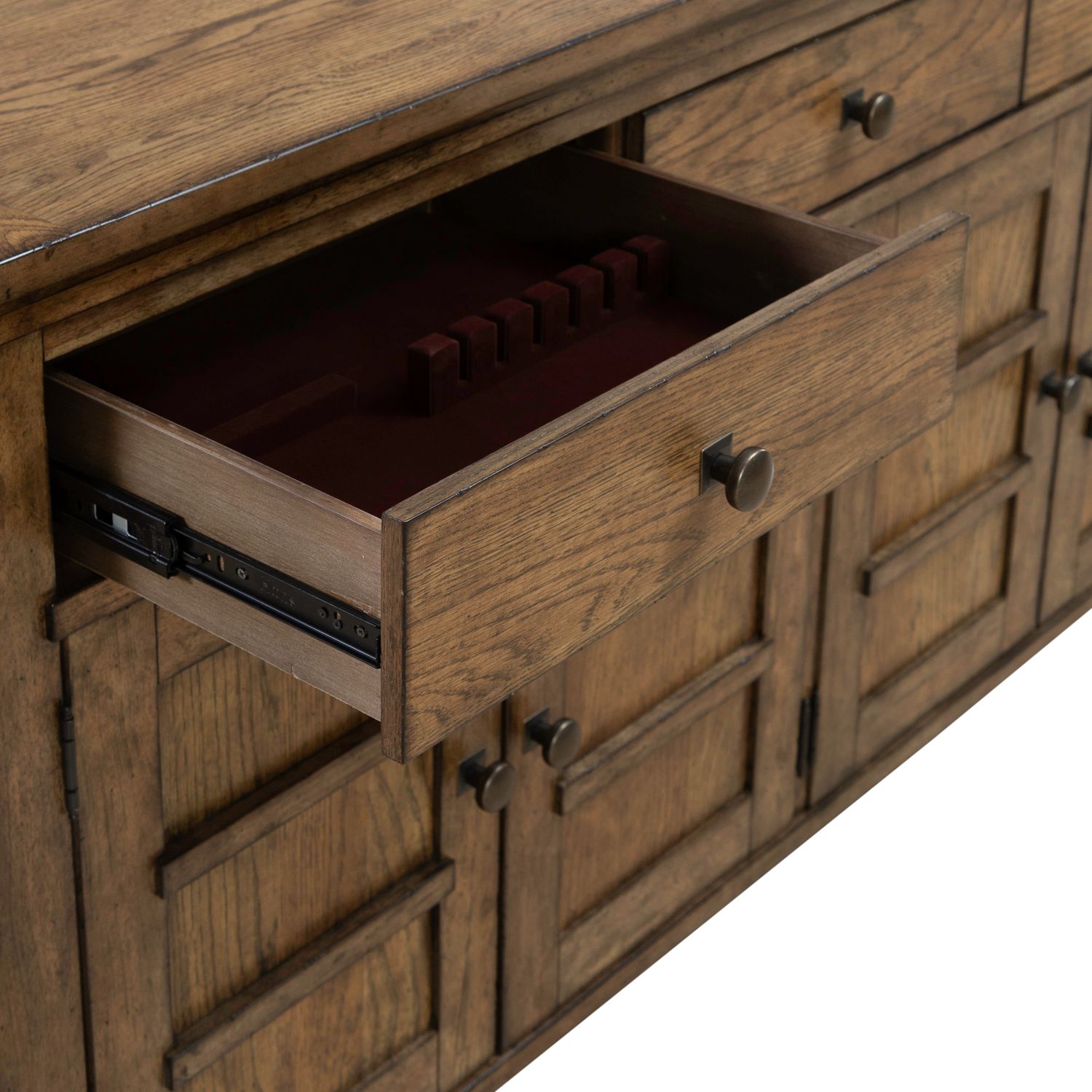 Carolina Park Wood 4-Door 3-Drawer Park Server