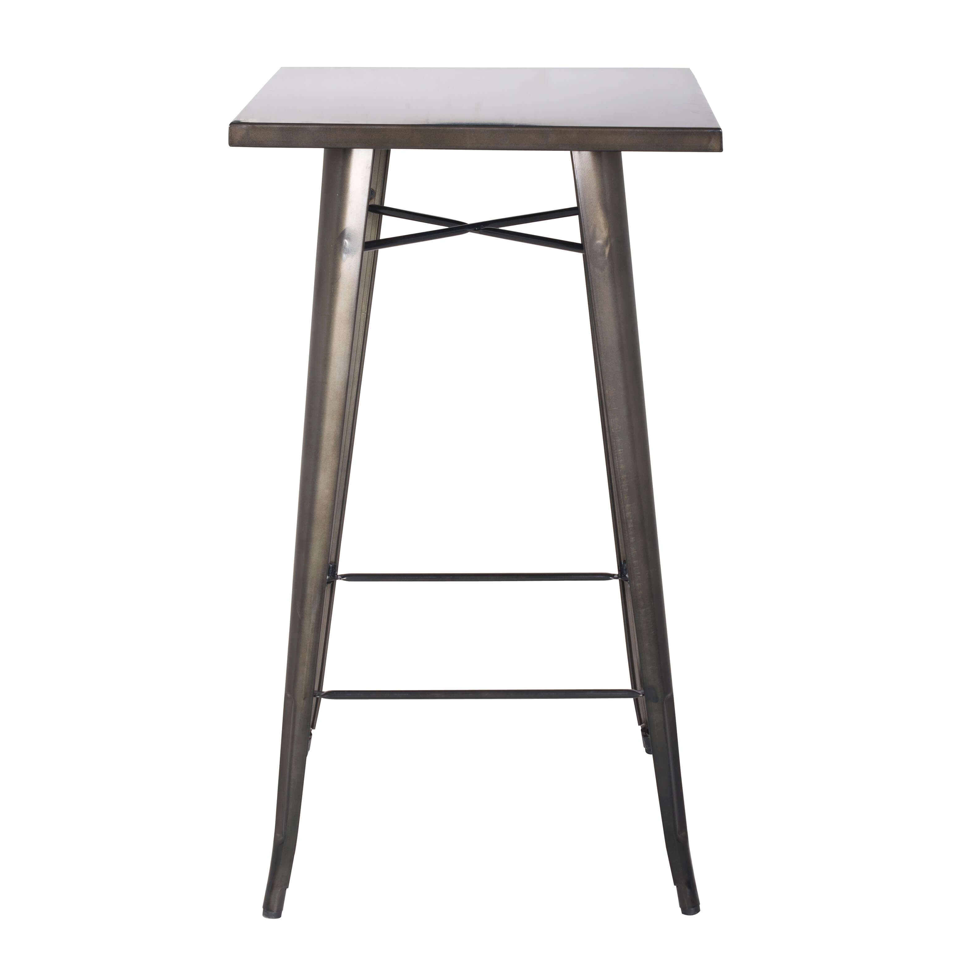 Metropolis KD Metal Bar Table