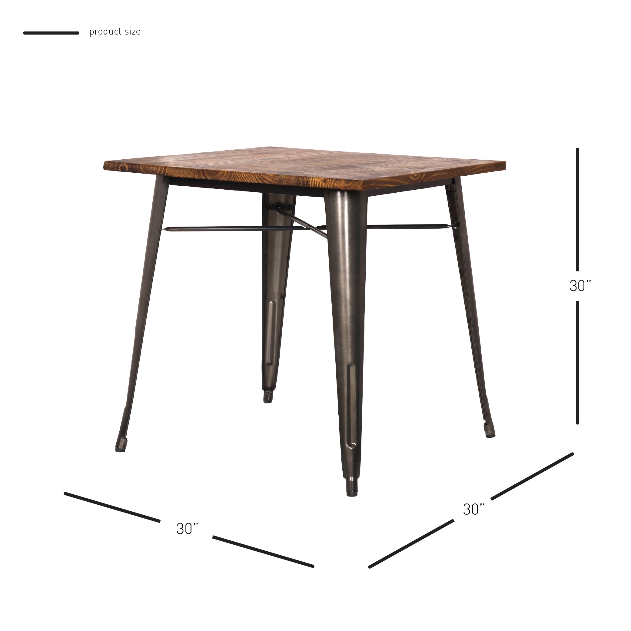 Metropolis KD Metal Dining Table