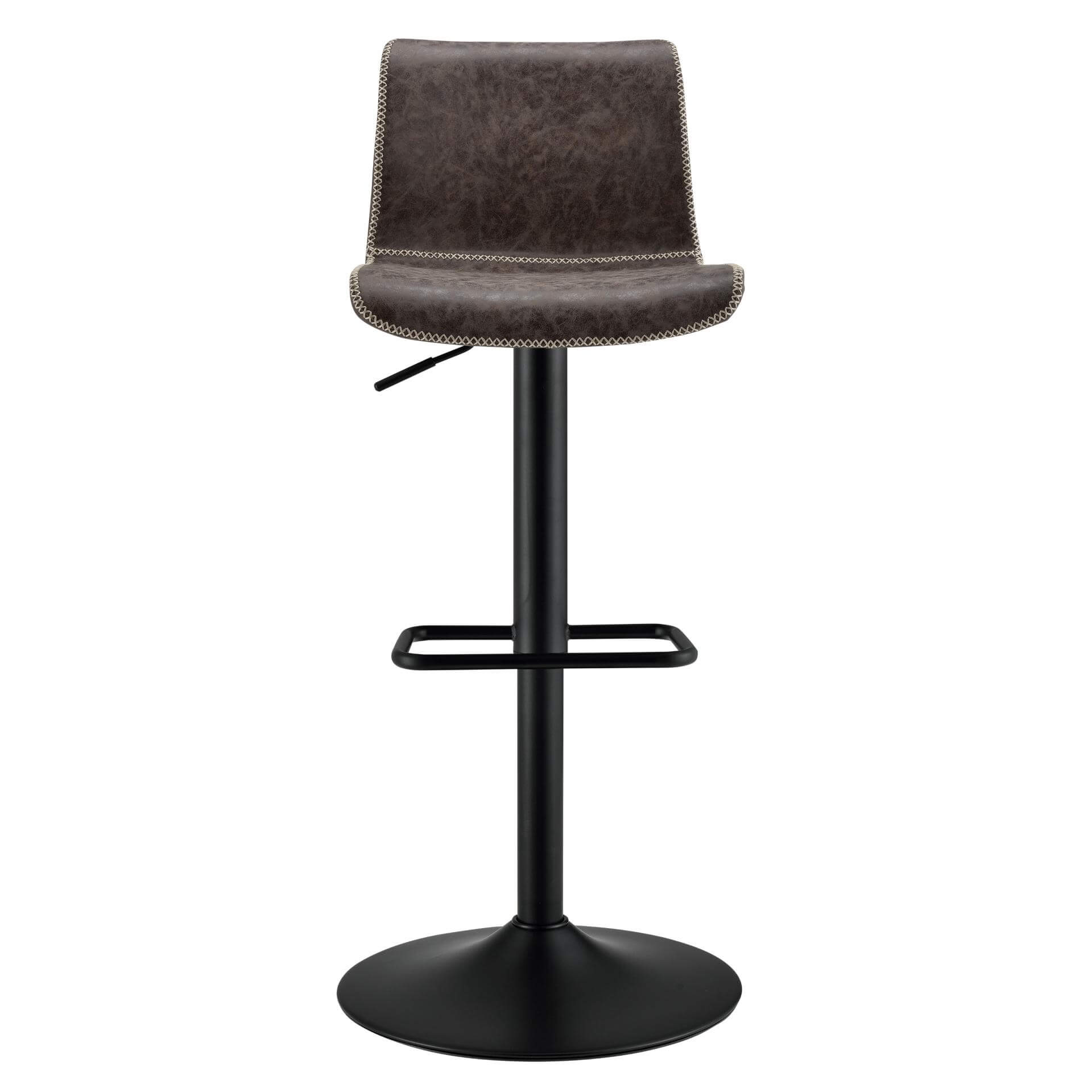 Jayden KD PU Low Back Gaslift Bar Stool