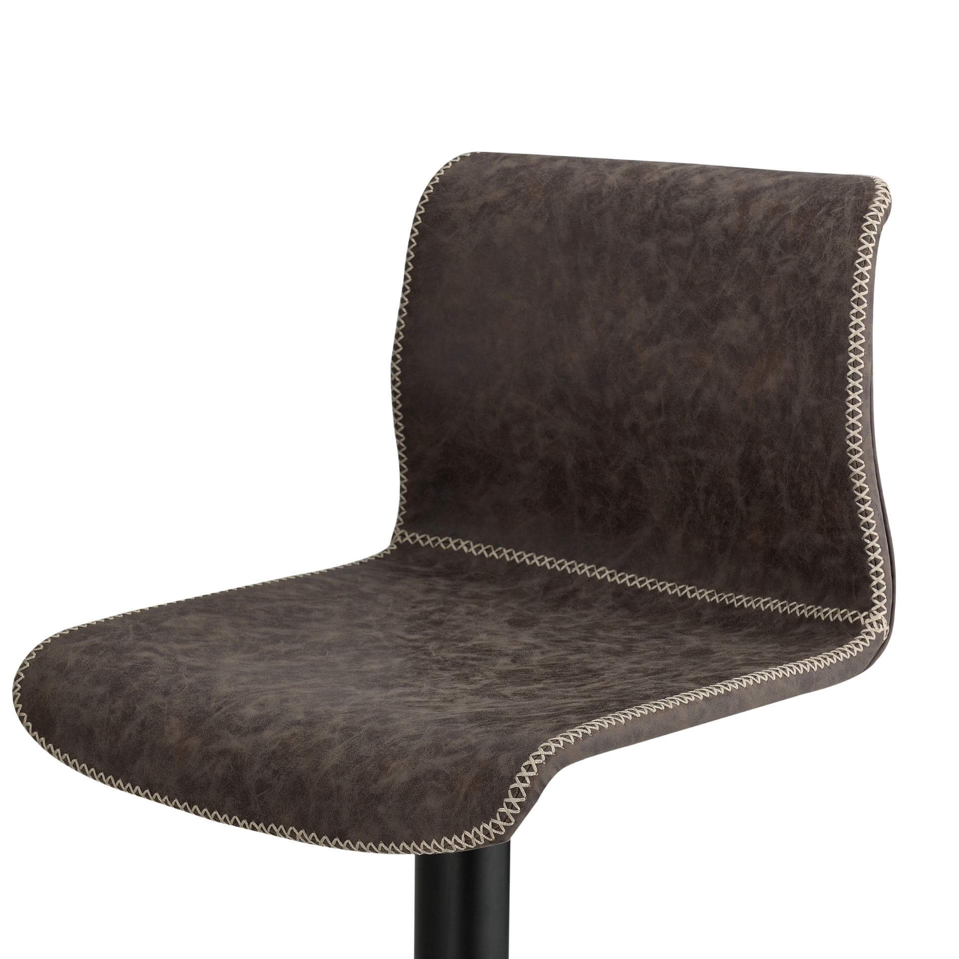 Jayden KD PU Low Back Gaslift Bar Stool