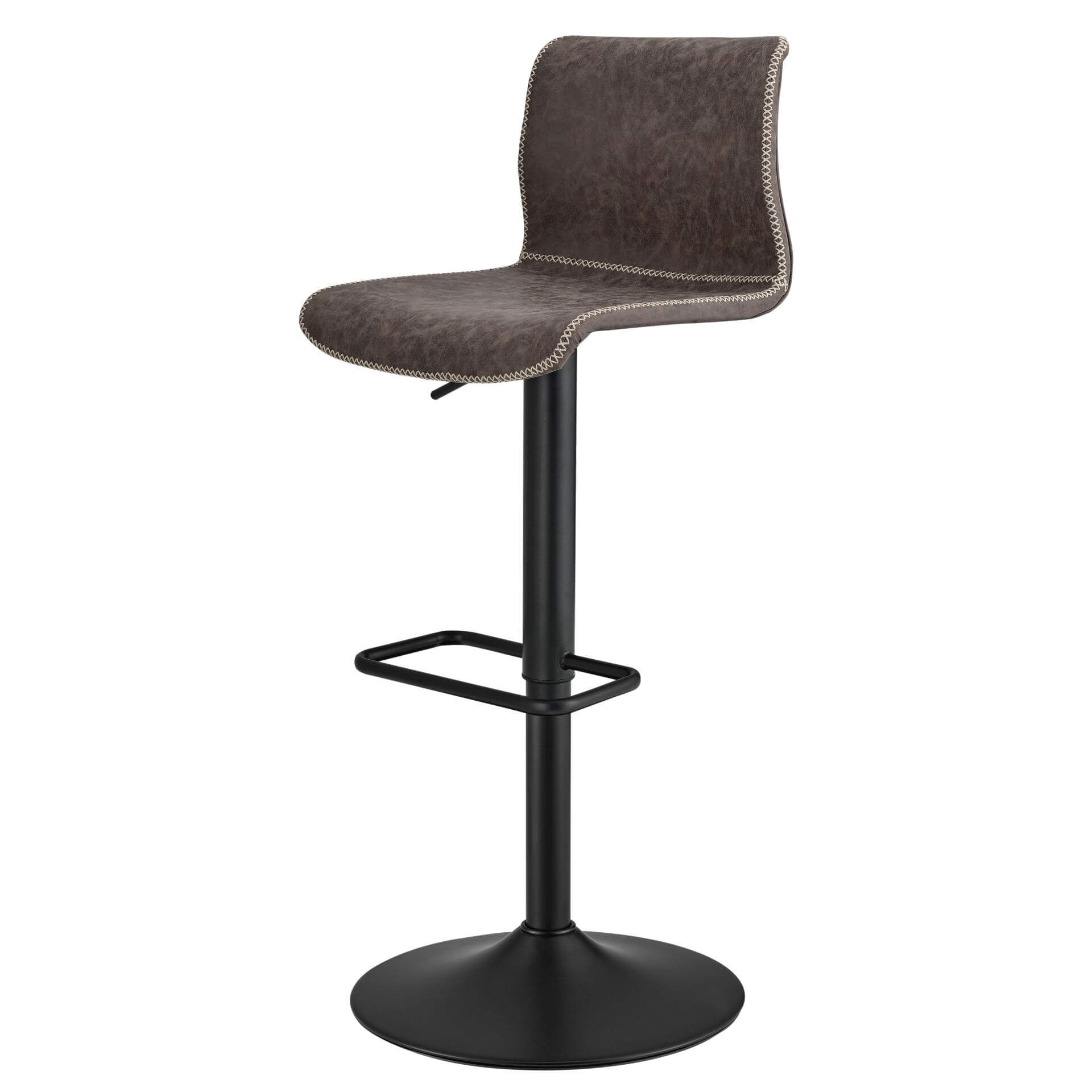 Jayden KD PU Low Back Gaslift Bar Stool
