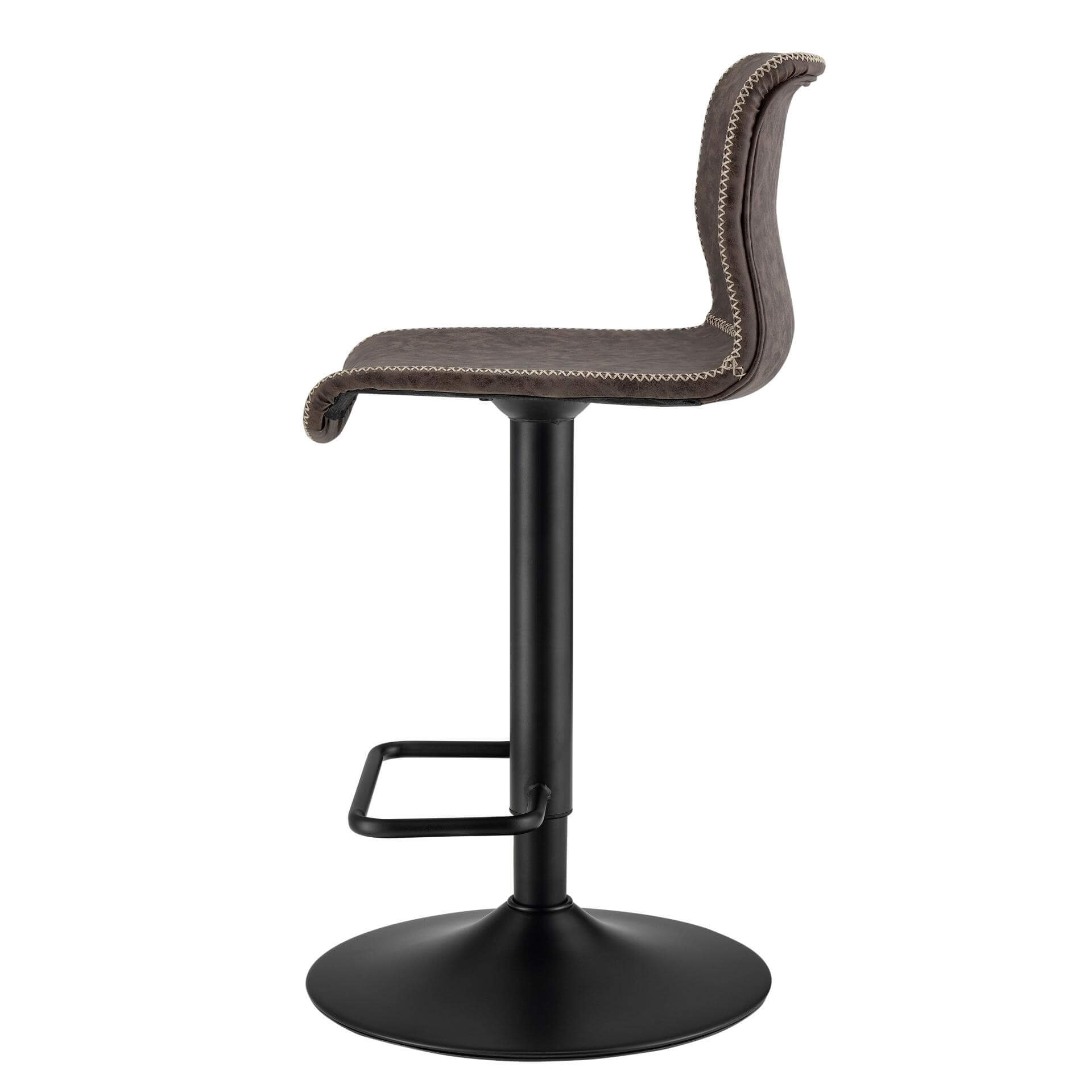 Jayden KD PU Low Back Gaslift Bar Stool