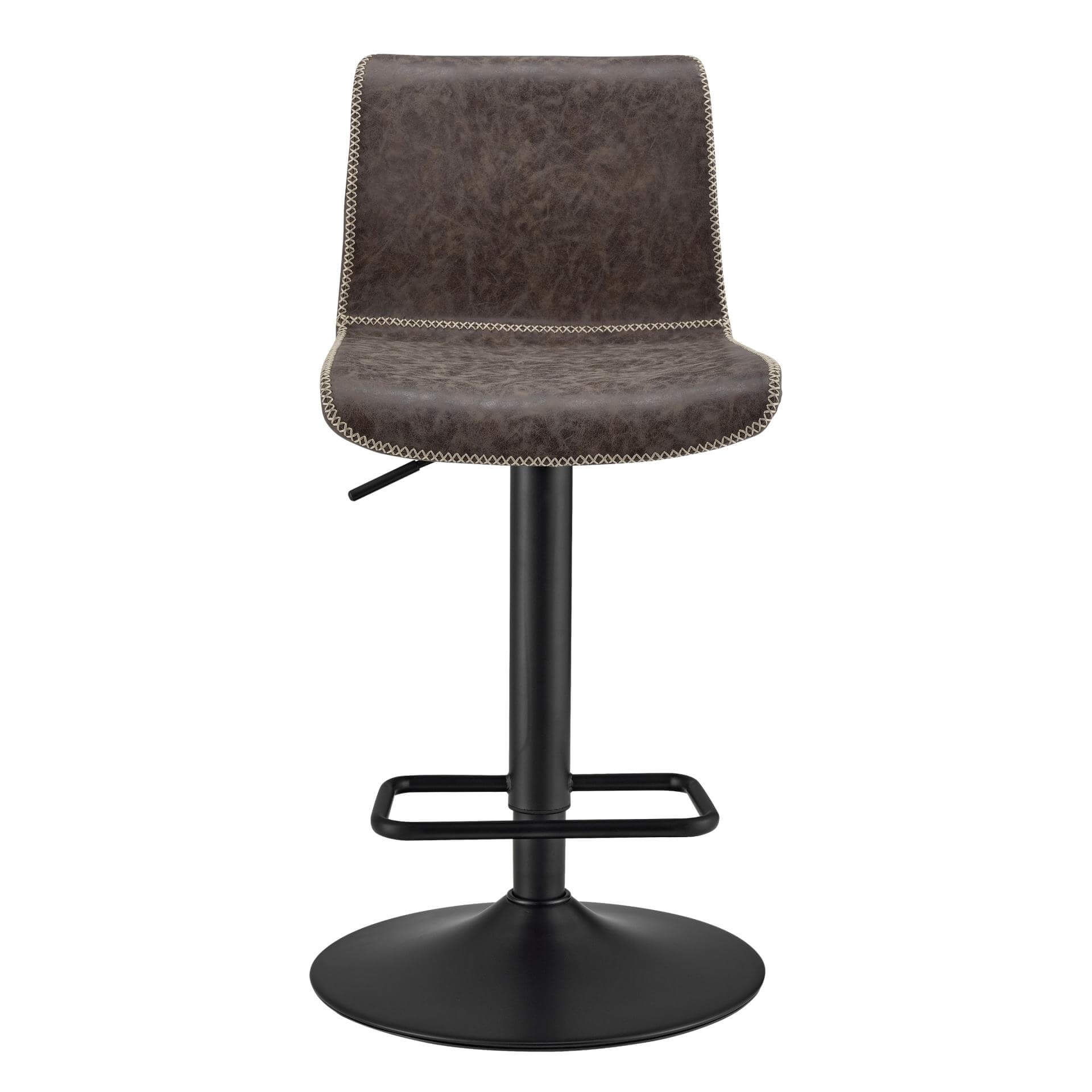 Jayden KD PU Low Back Gaslift Bar Stool