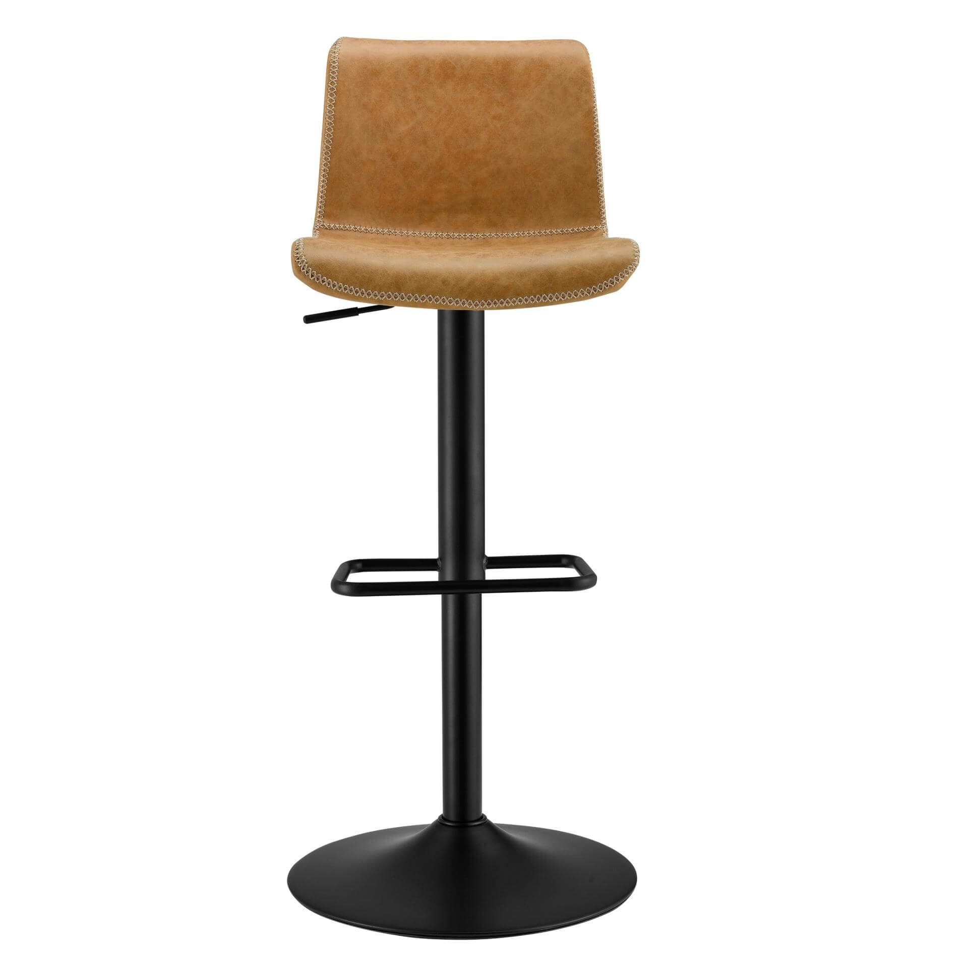 Jayden KD PU Low Back Gaslift Bar Stool