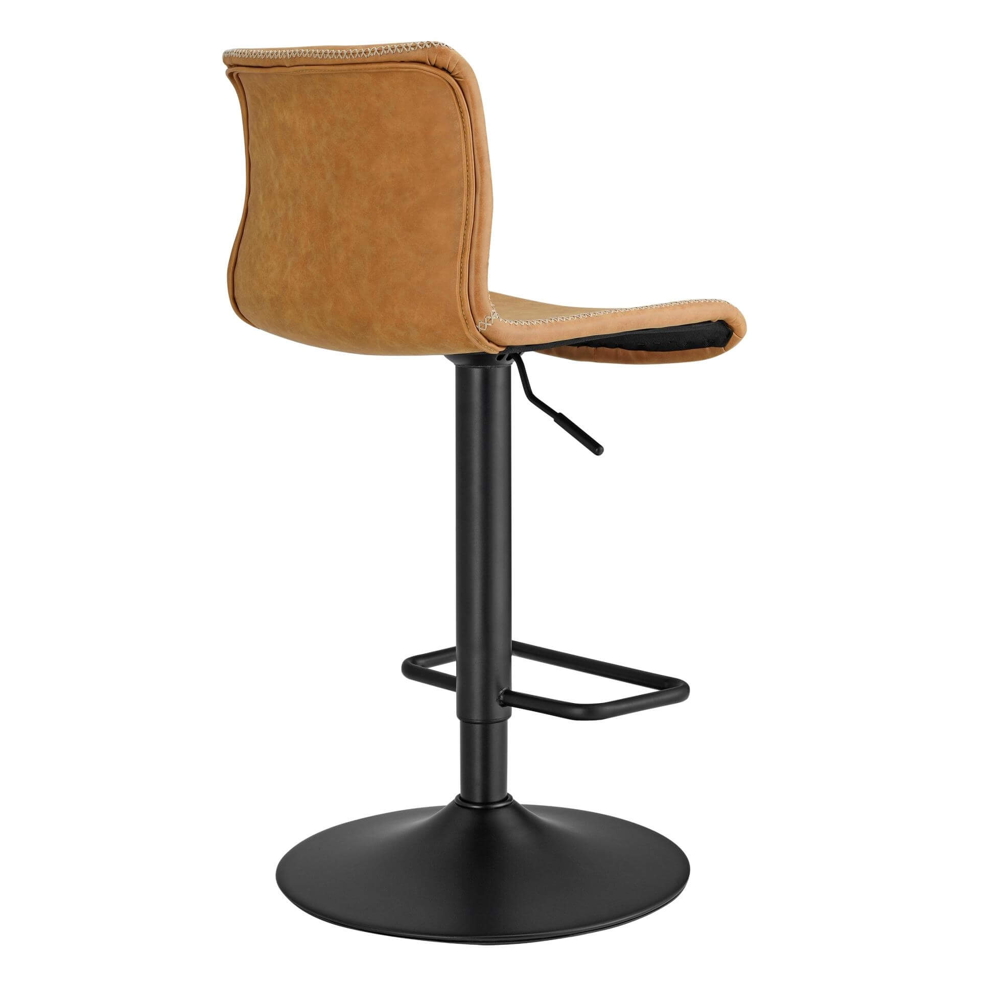 Jayden KD PU Low Back Gaslift Bar Stool