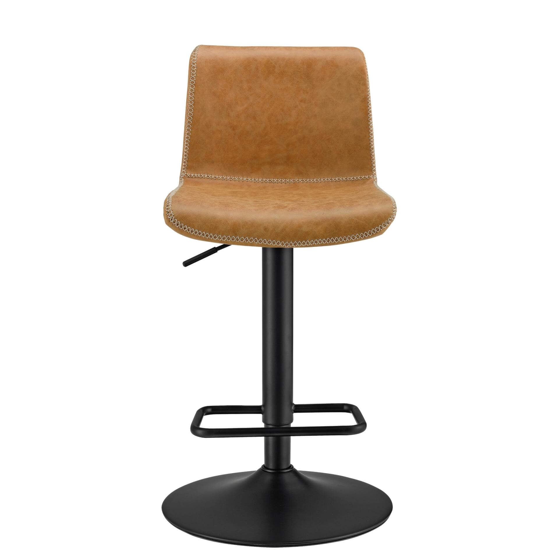 Jayden KD PU Low Back Gaslift Bar Stool