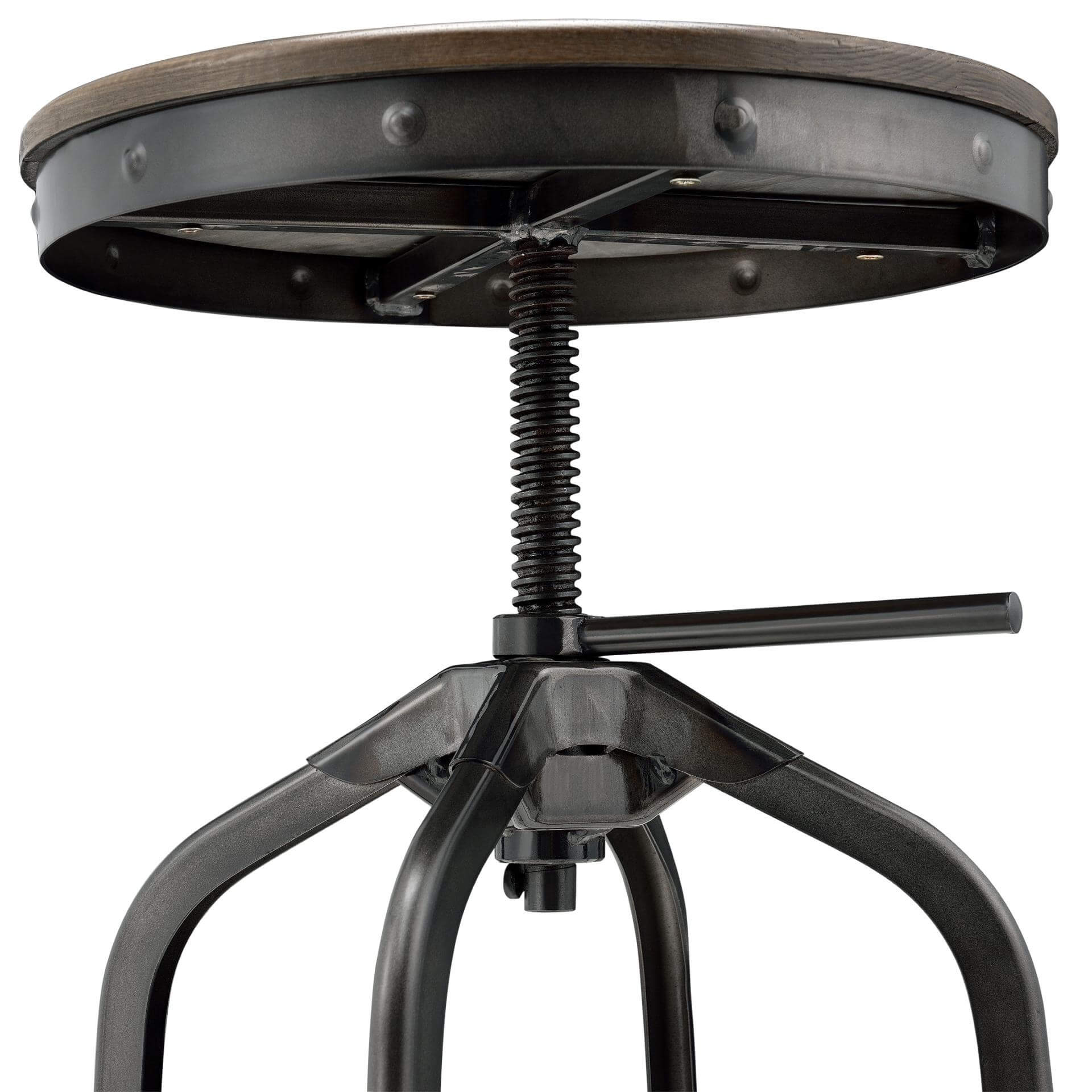 Industrial Vintage Wood Bar Stool