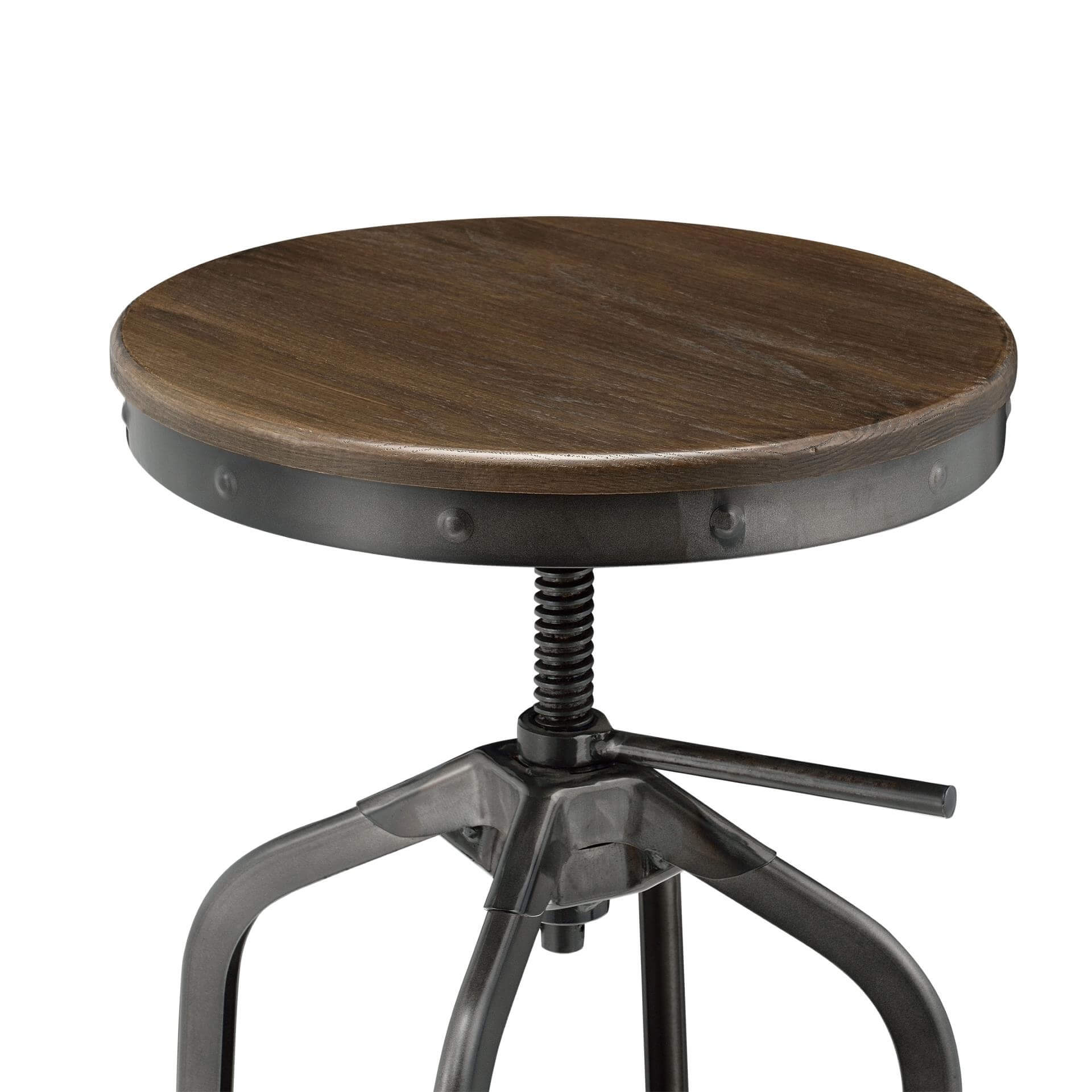 Industrial Vintage Wood Bar Stool