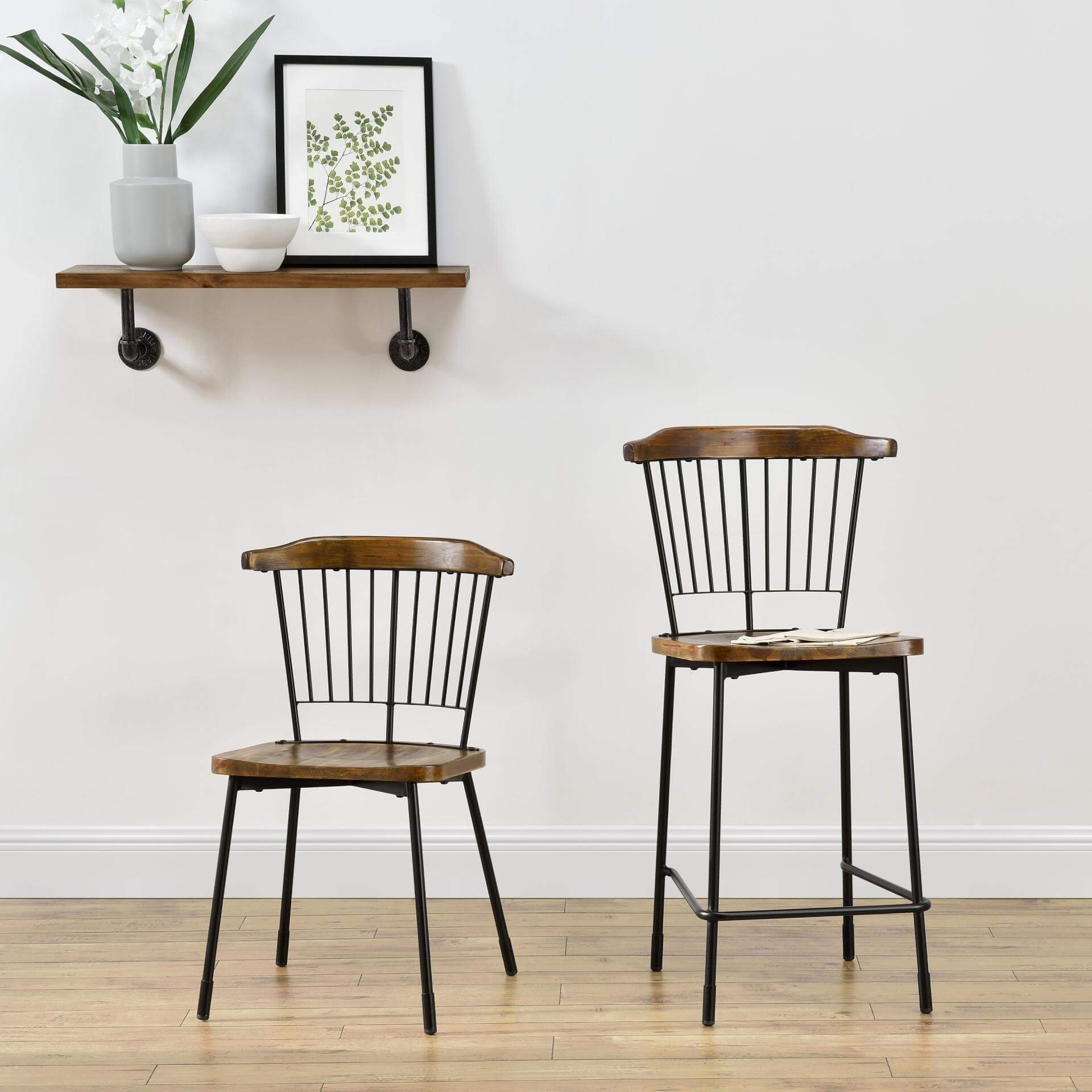 Greco KD Wood Counter Stool