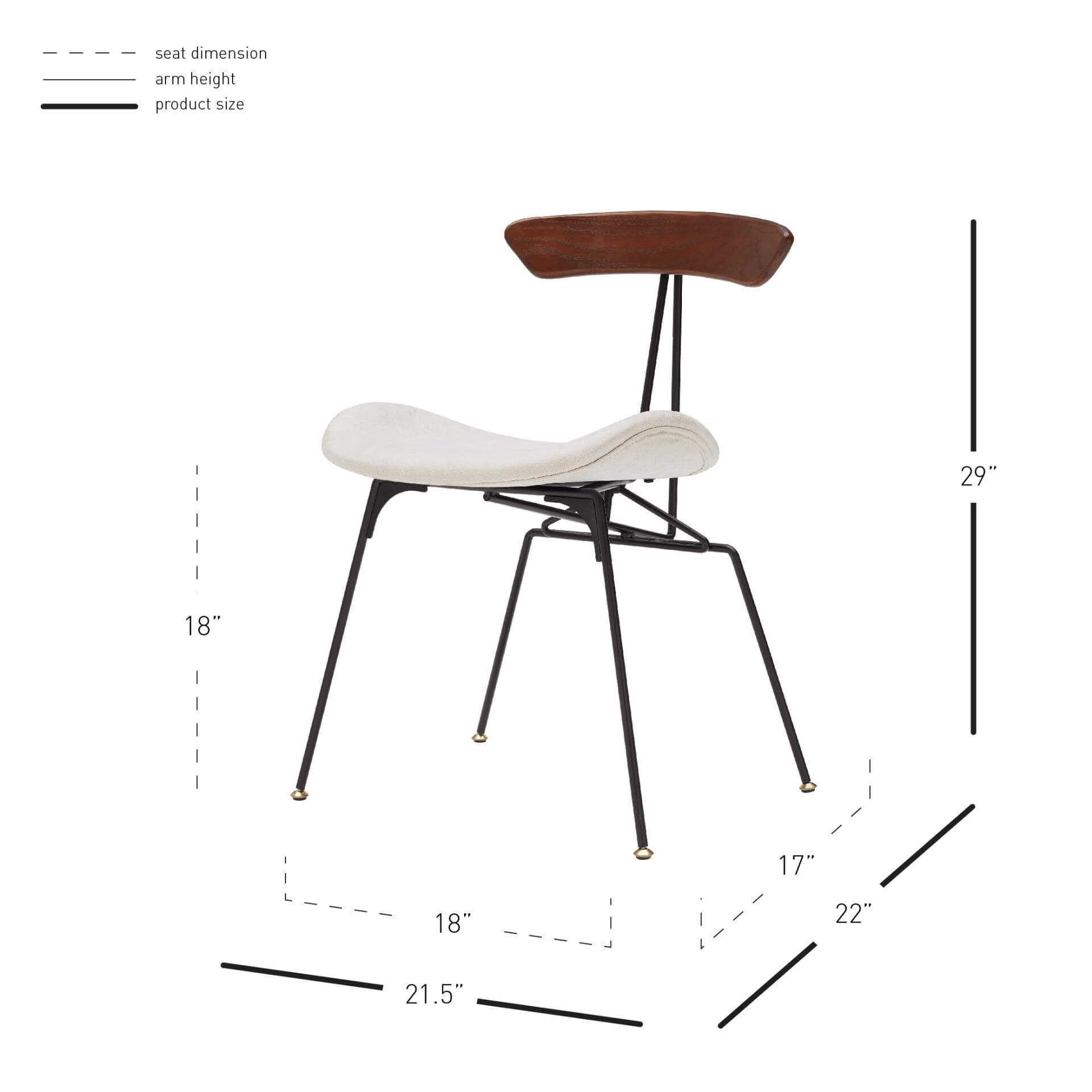 Wolfgang KD Fabric Dining Chair