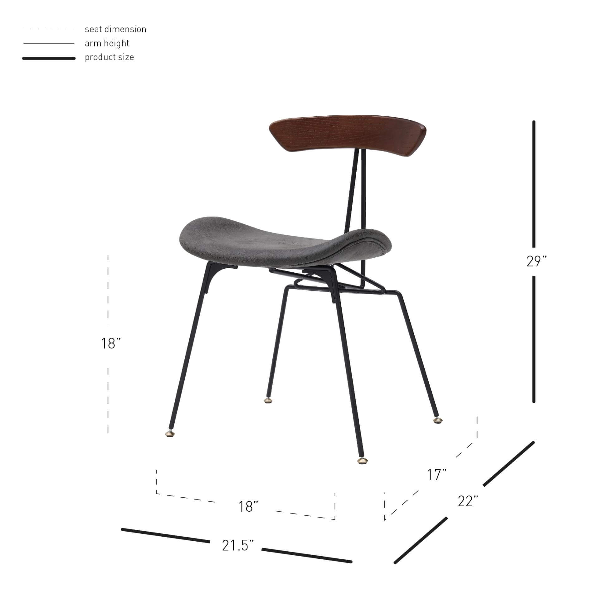 Wolfgang KD Fabric Dining Chair