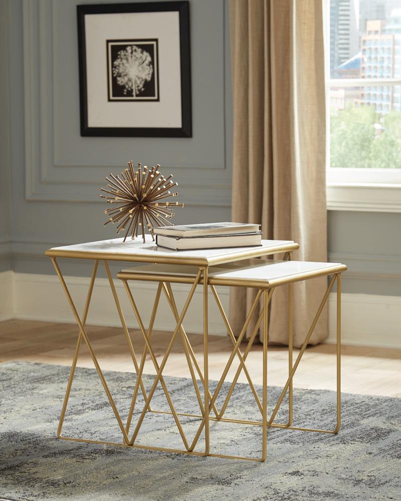 Bette 2-piece Nesting Table Set with Marble Top