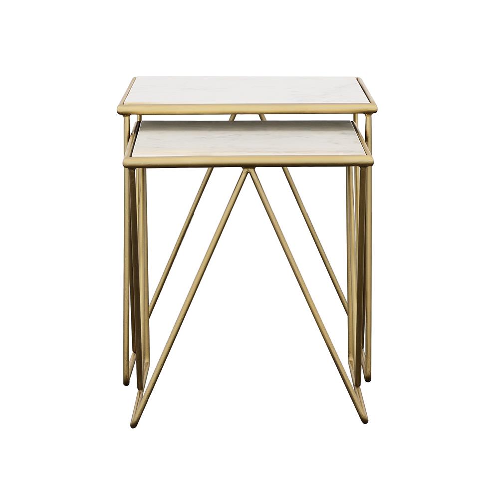 Bette 2-piece Nesting Table Set with Marble Top