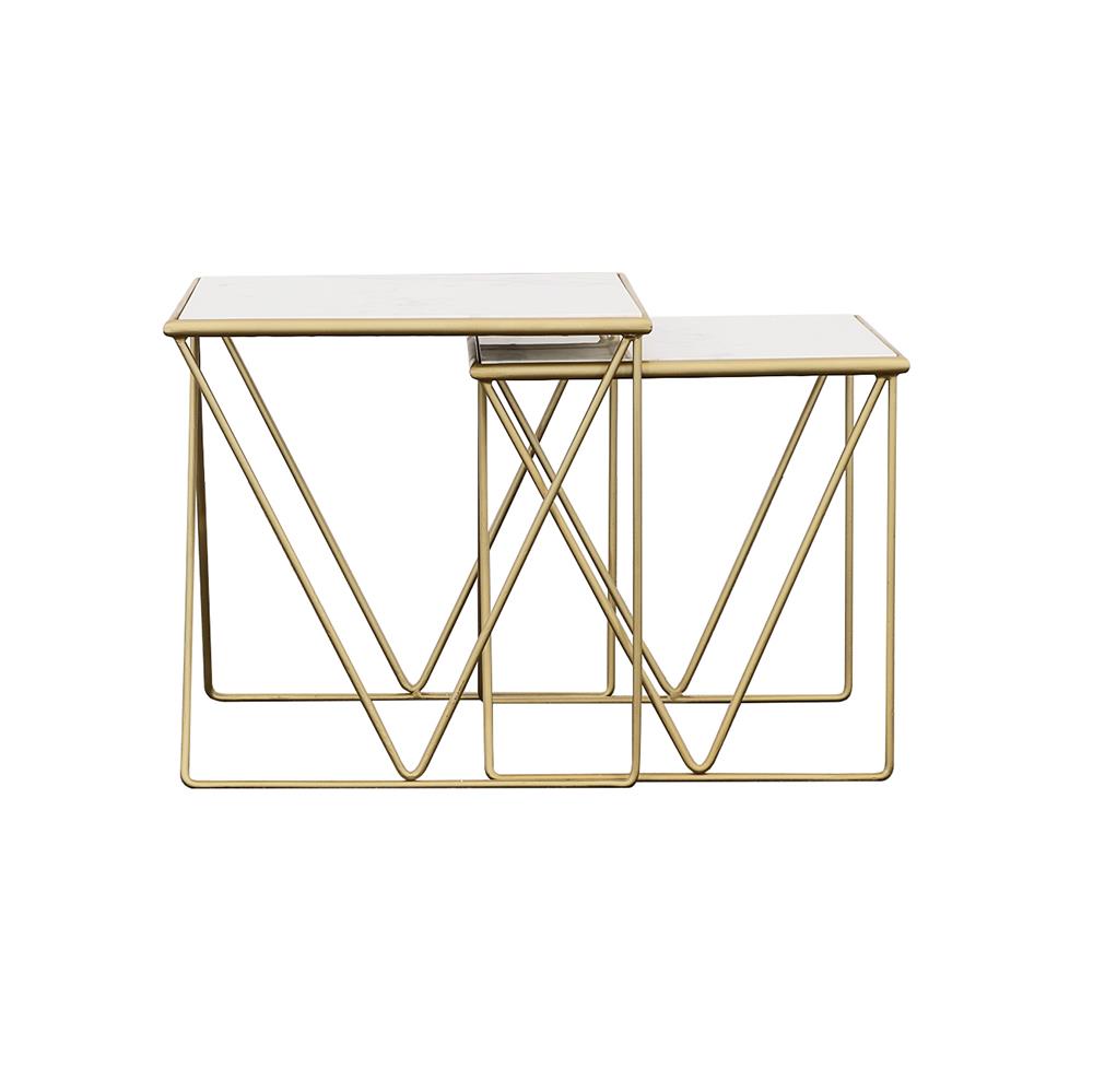 Bette 2-piece Nesting Table Set with Marble Top