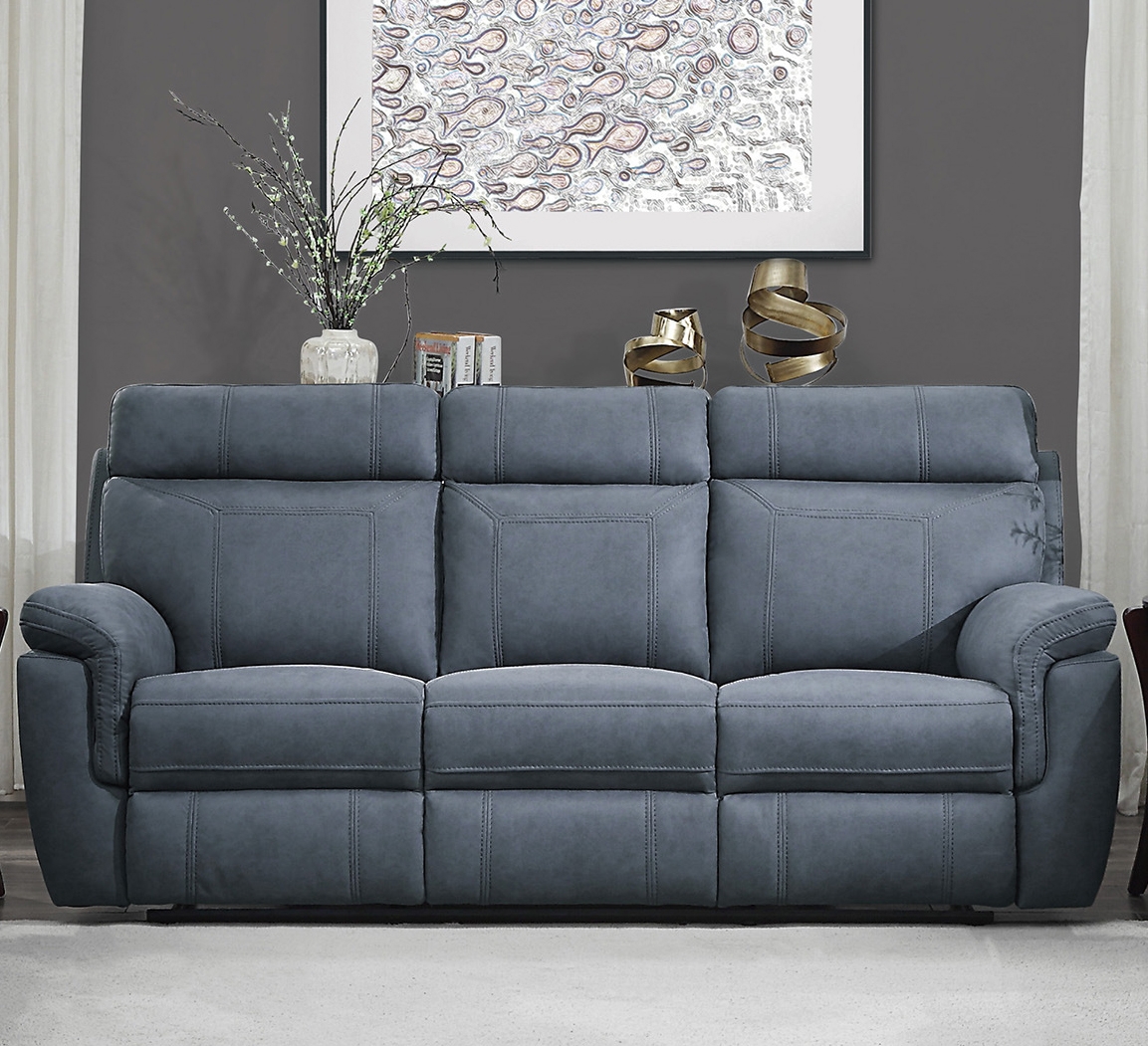 Clifton Microfiber Double Reclining Sofa with Drop-Down Cup Holders