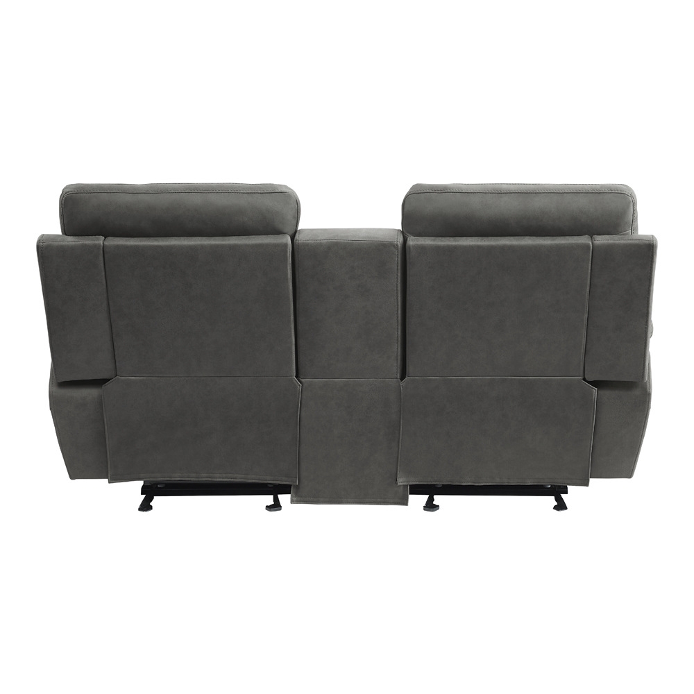 Clifton Microfiber Double Glider Reclining Loveseat w/Console