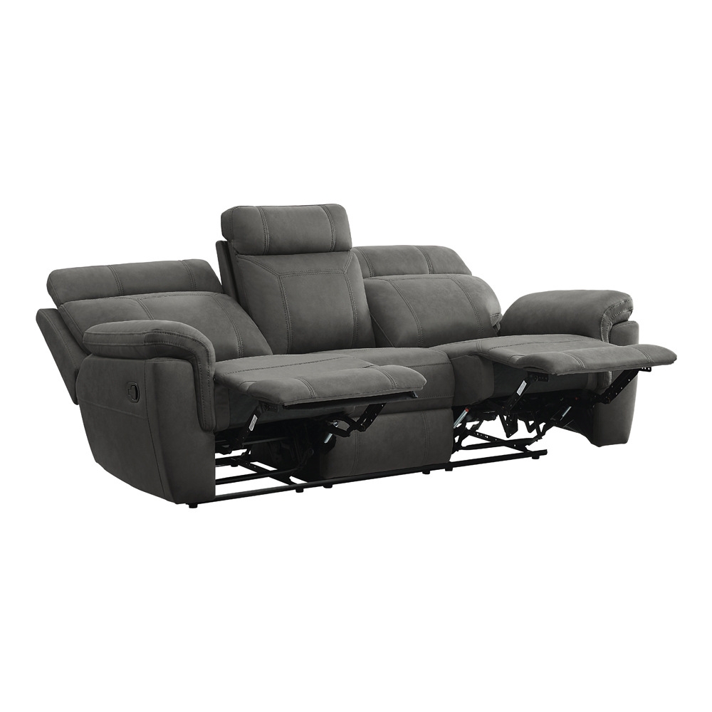 Clifton Microfiber Double Reclining Sofa with Drop-Down Cup Holders