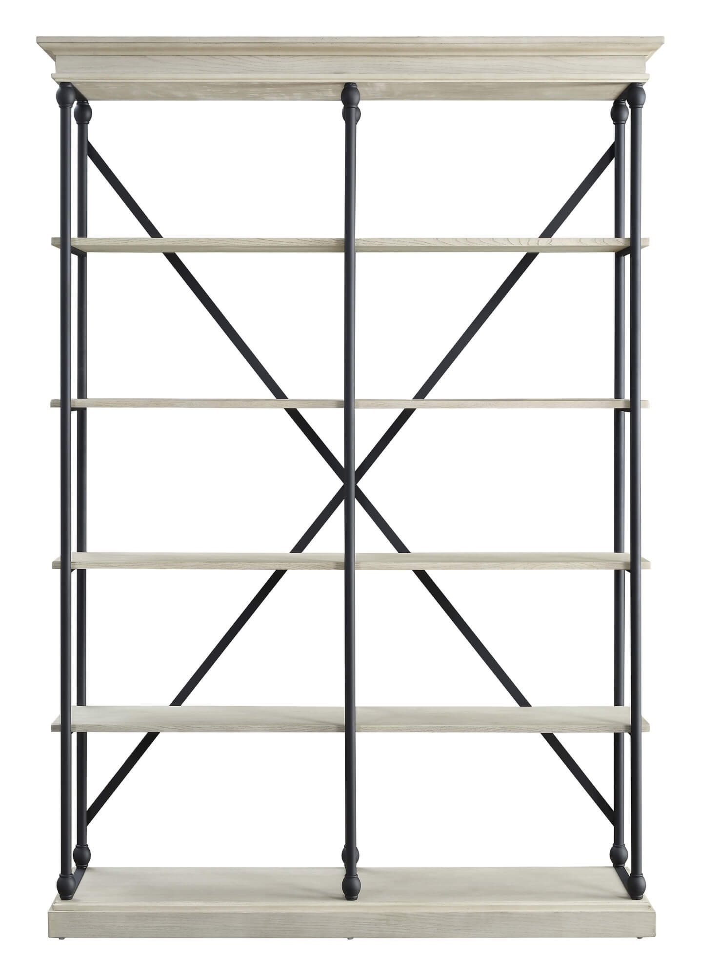 Rukia Wood Veneer/Metal 58" Bookshelf