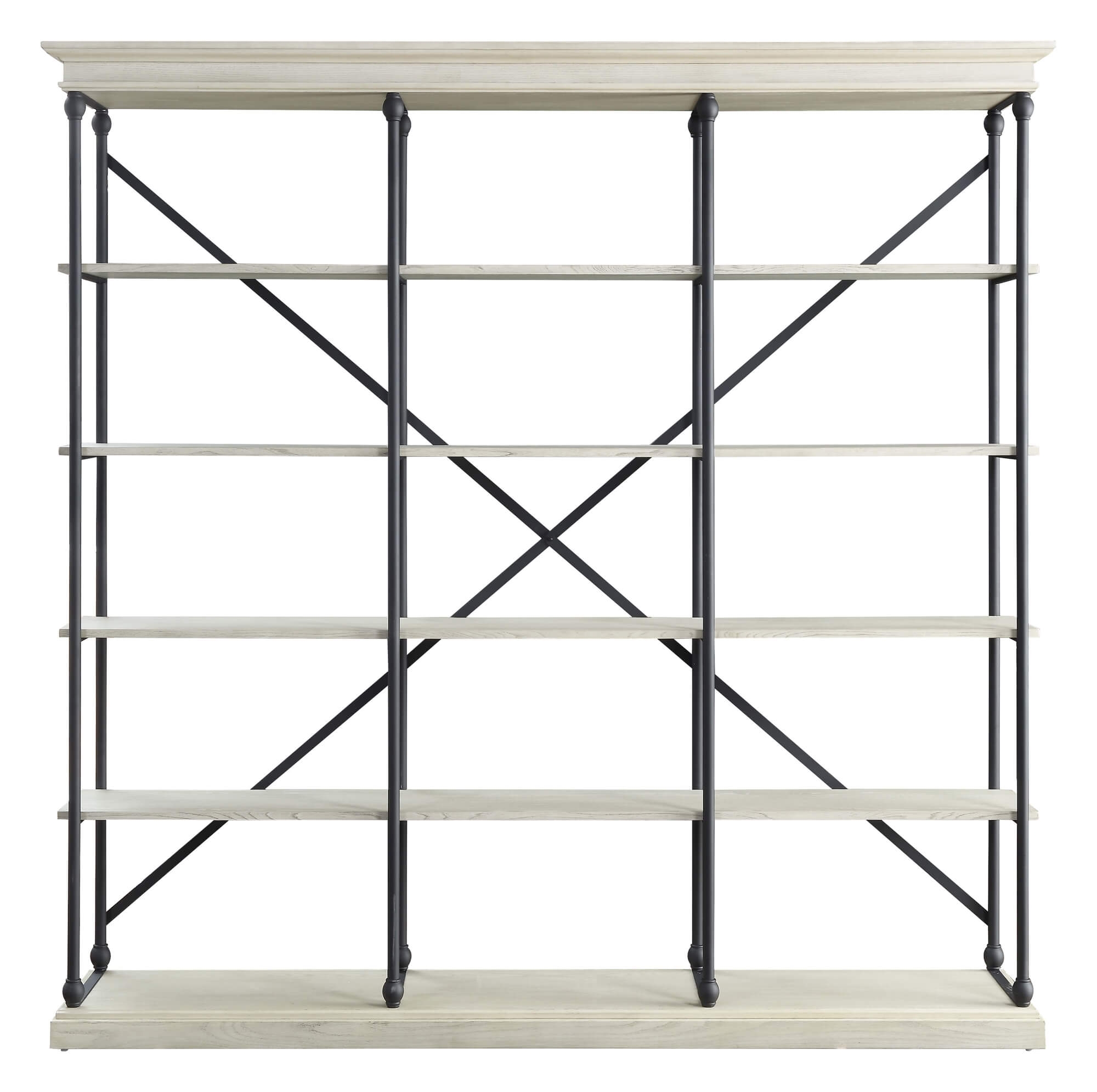 Rukia Wood Veneer/Metal 84" Bookshelf