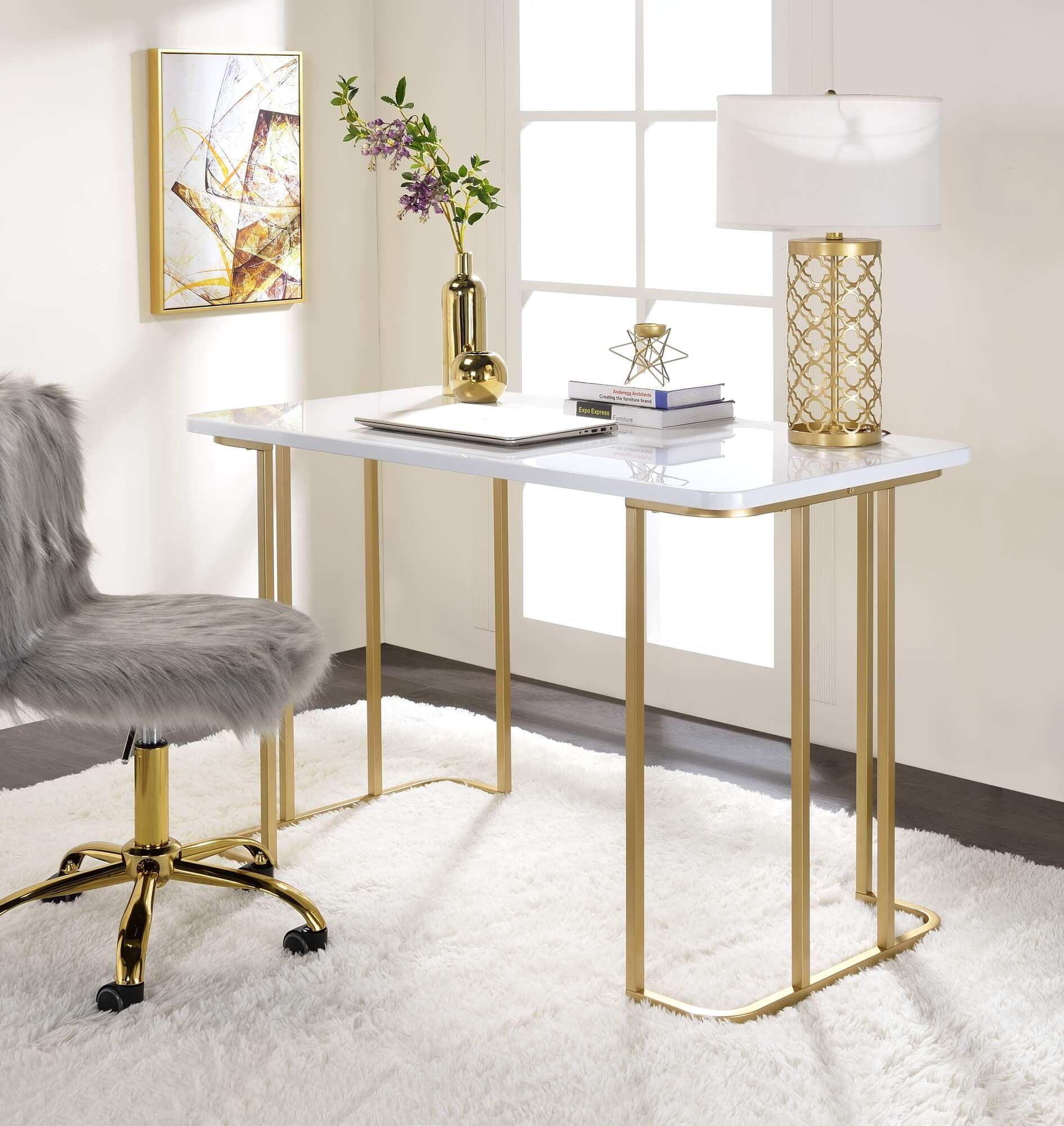 Estie Wood/Metal Writing Desk