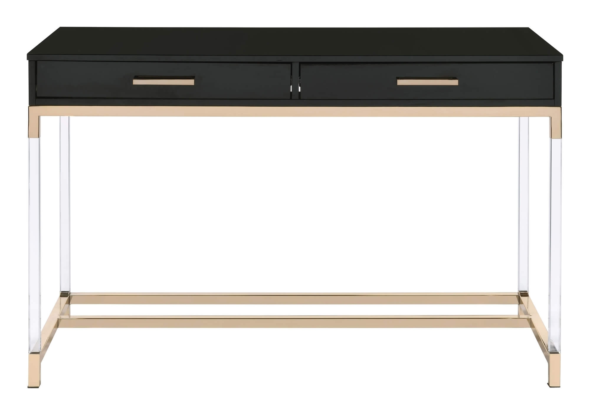 Adiel Wood/Metal/Crystal Writing Desk w/USB Port