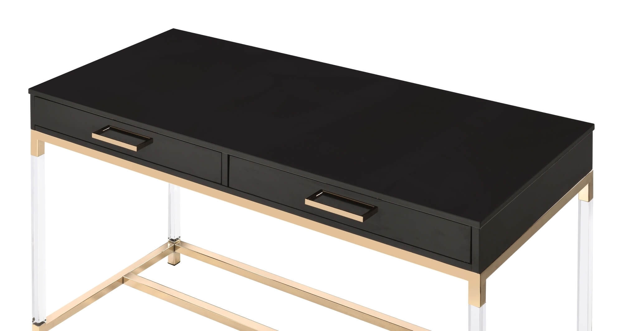 Adiel Wood/Metal/Crystal Writing Desk w/USB Port