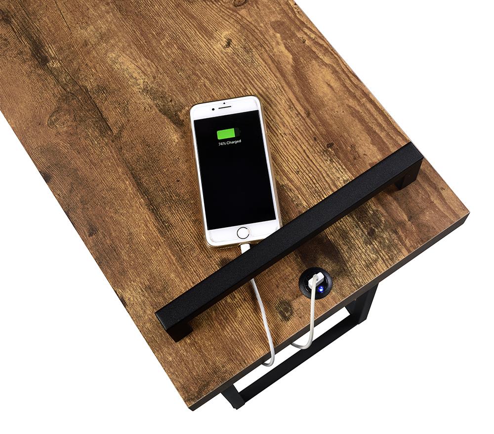 Maxwell C-shaped Accent Table w/ USB Charging Port