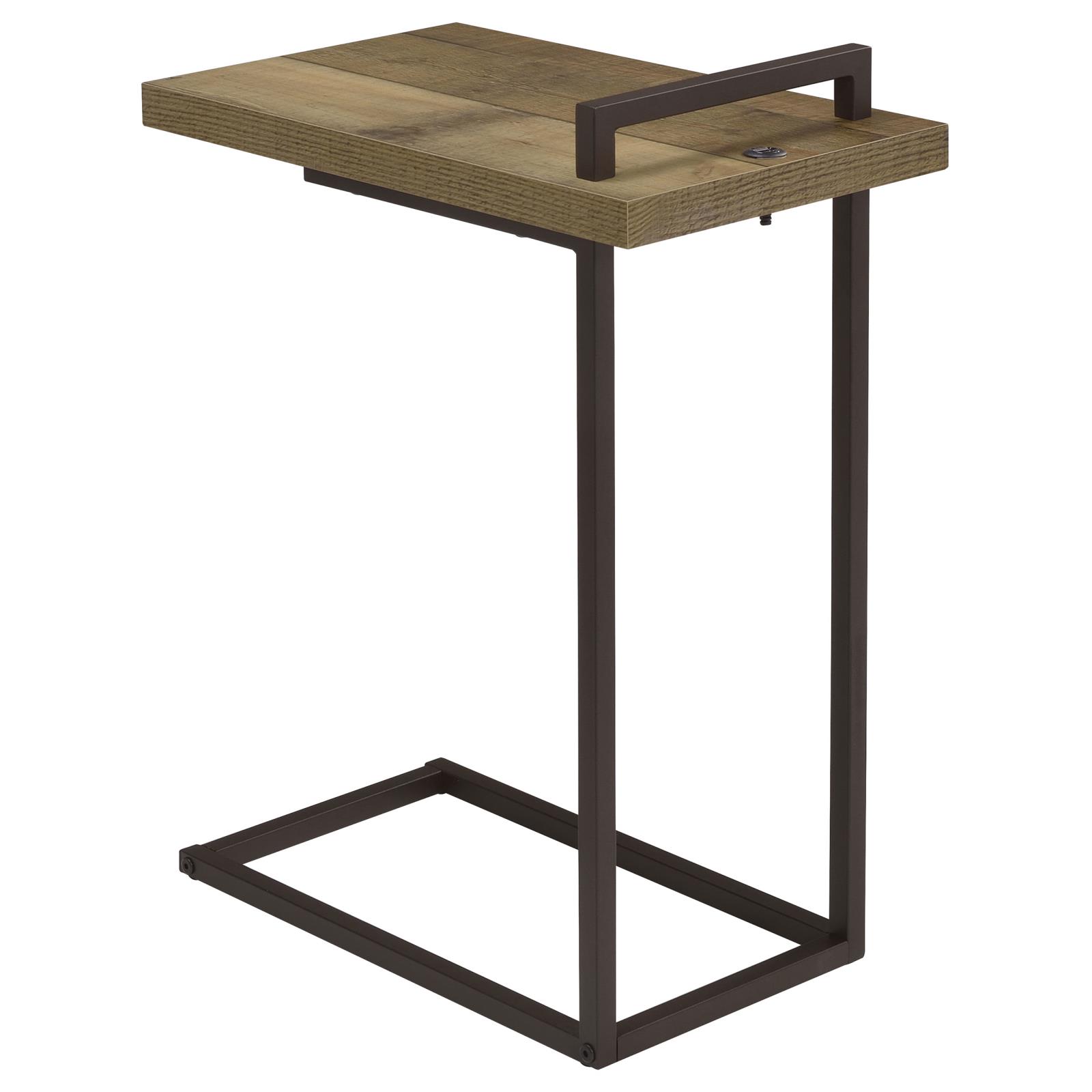 Maxwell C-shaped Accent Table w/ USB Charging Port