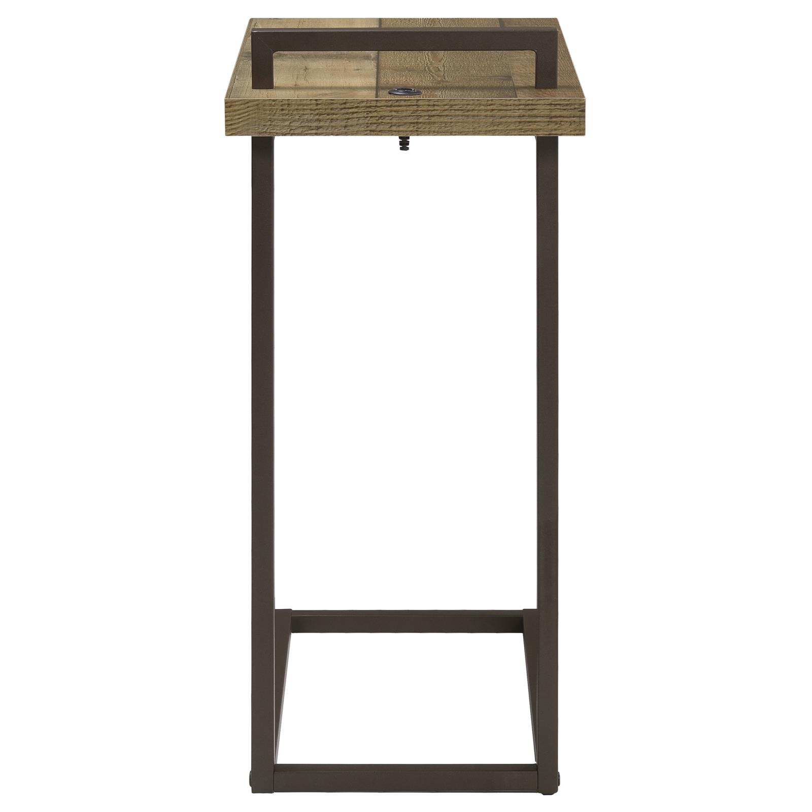 Maxwell C-shaped Accent Table w/ USB Charging Port