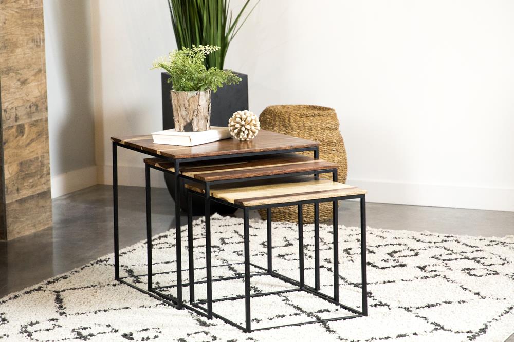 Belcourt 3-piece Square Wood Nesting Tables