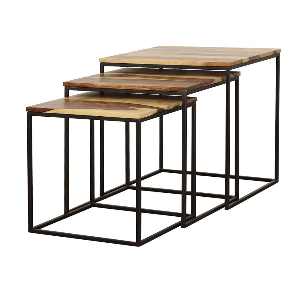 Belcourt 3-piece Square Wood Nesting Tables