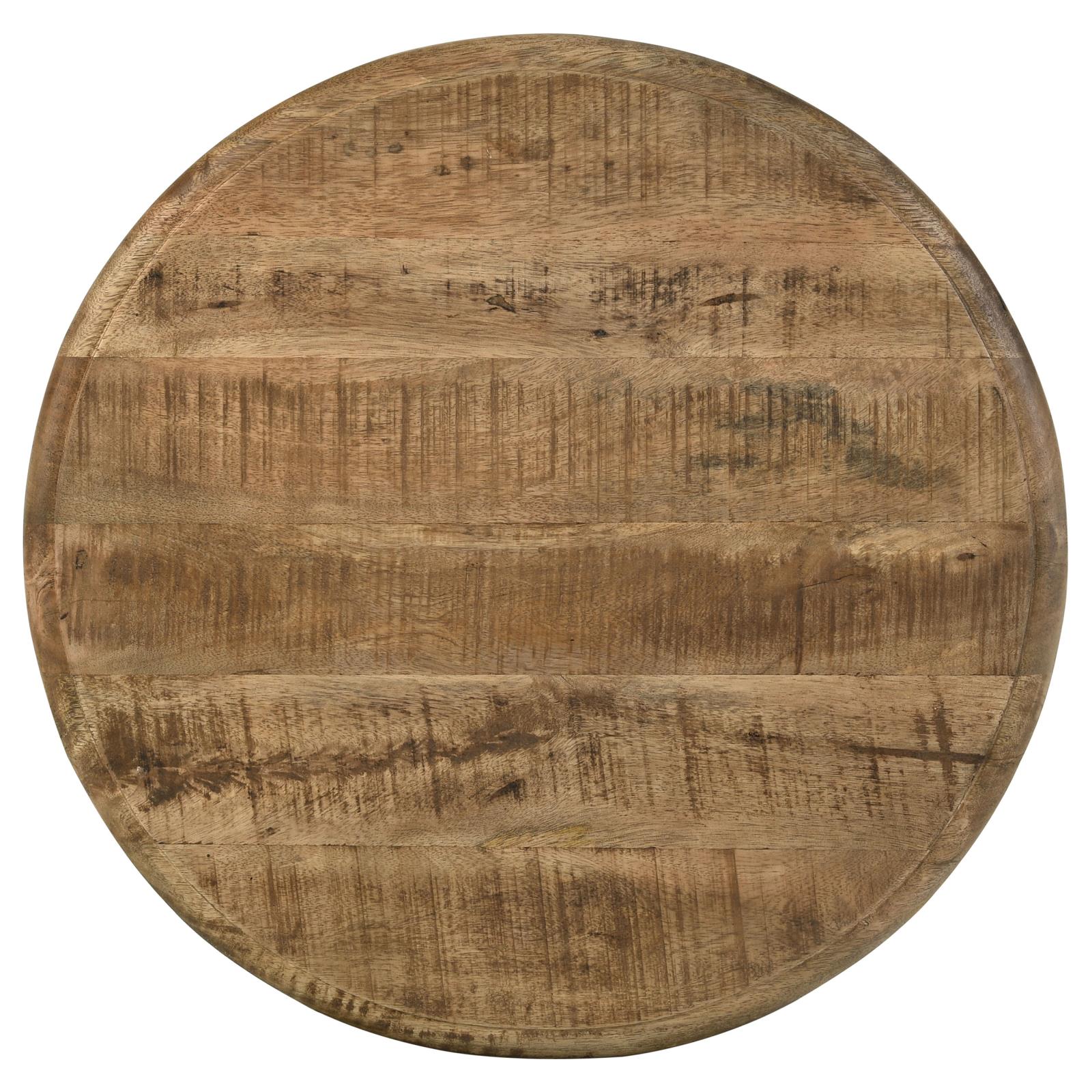 Matyas Wood/Metal Round Accent Table