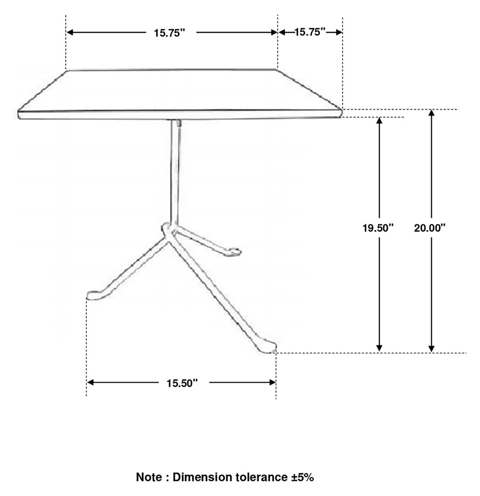 Heitor Square Accent Table with Tripod Legs