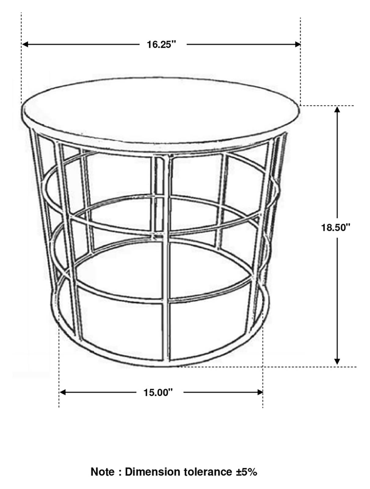 Halona Round Accent Table with Marble Top